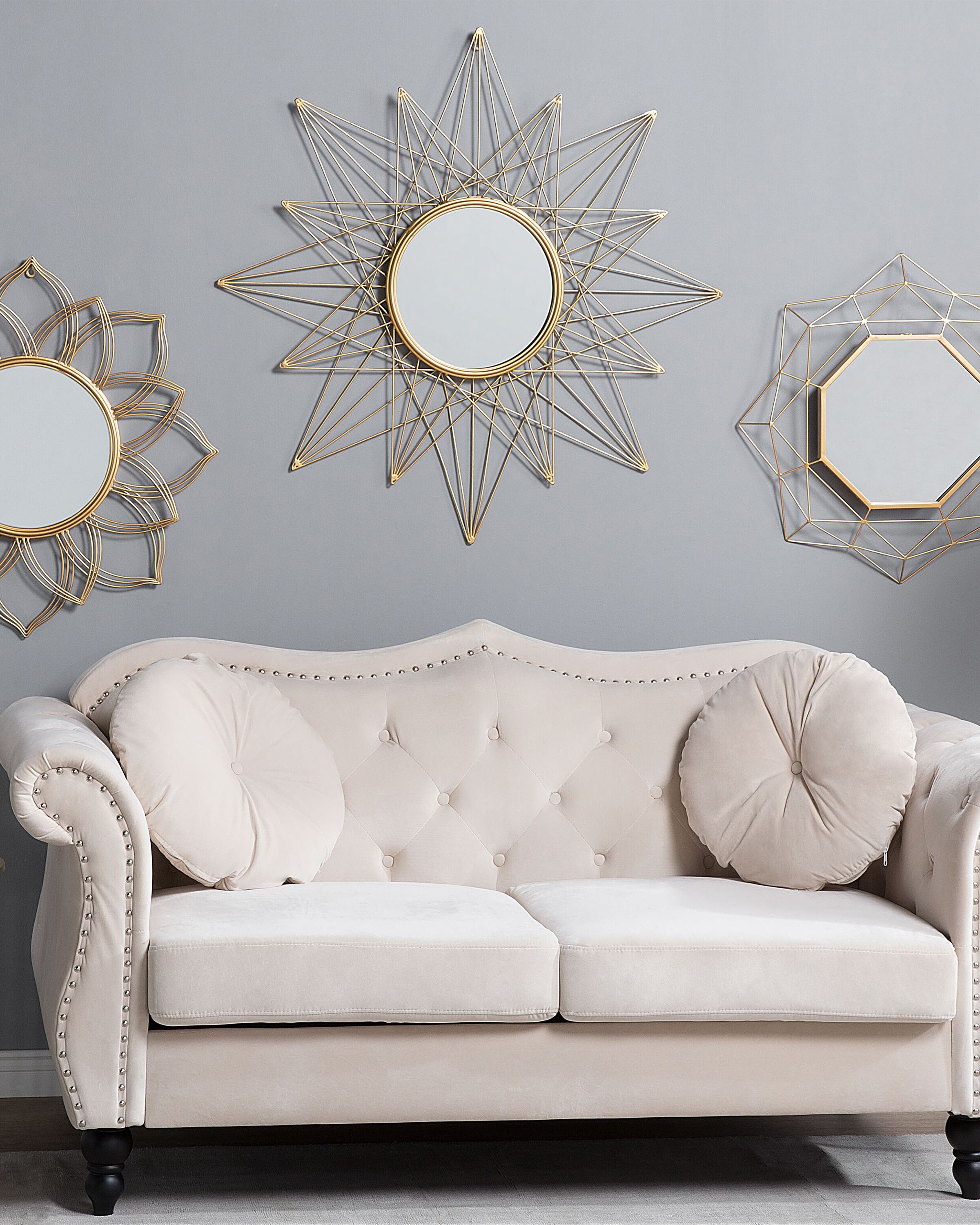 Wall Mirror MILLY 67 cm 67 cm Metal Gold