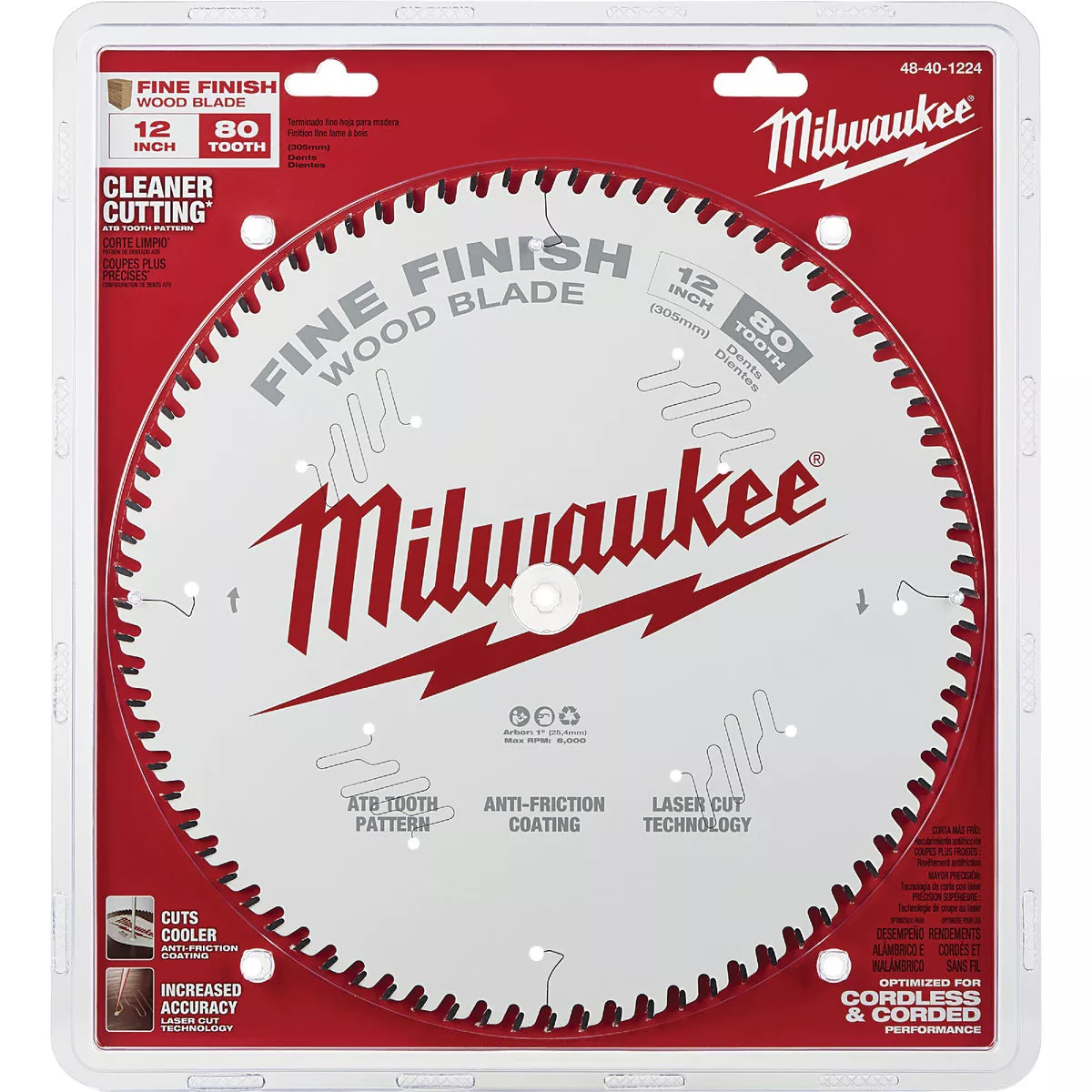 Milwaukee 12 In. 80-Tooth Fine Finish Circular Saw Blade