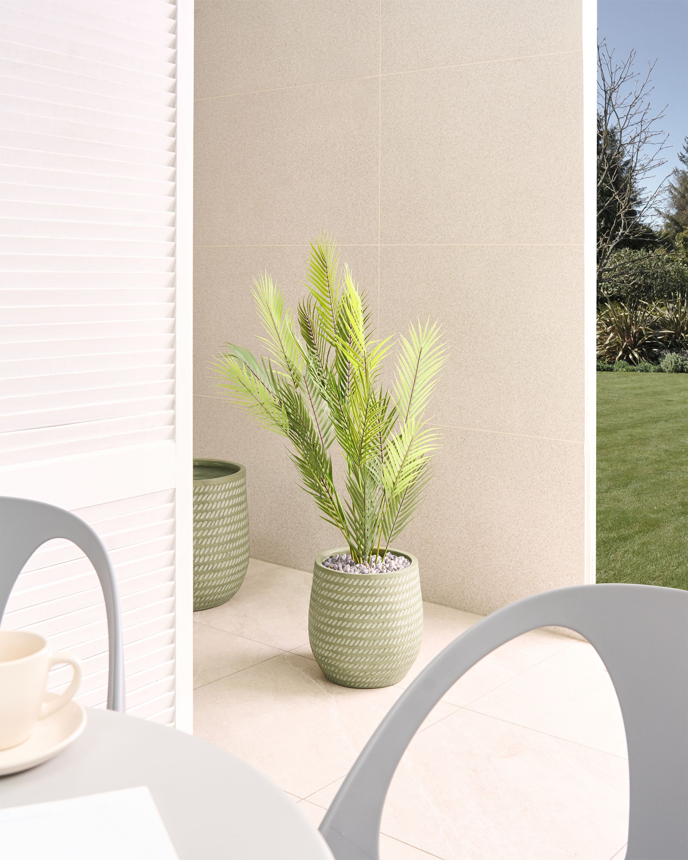 Plant Pot LIVADIA 27 cm Olive Green