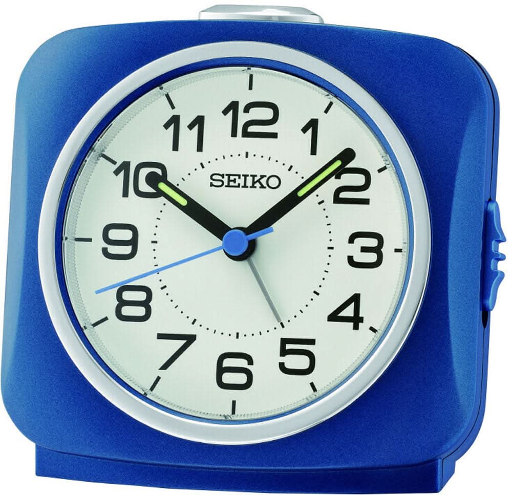 Seiko Quarz Alarm Clock 9.5 cm Plastic • Leuchtzeiger • Geräuschlos