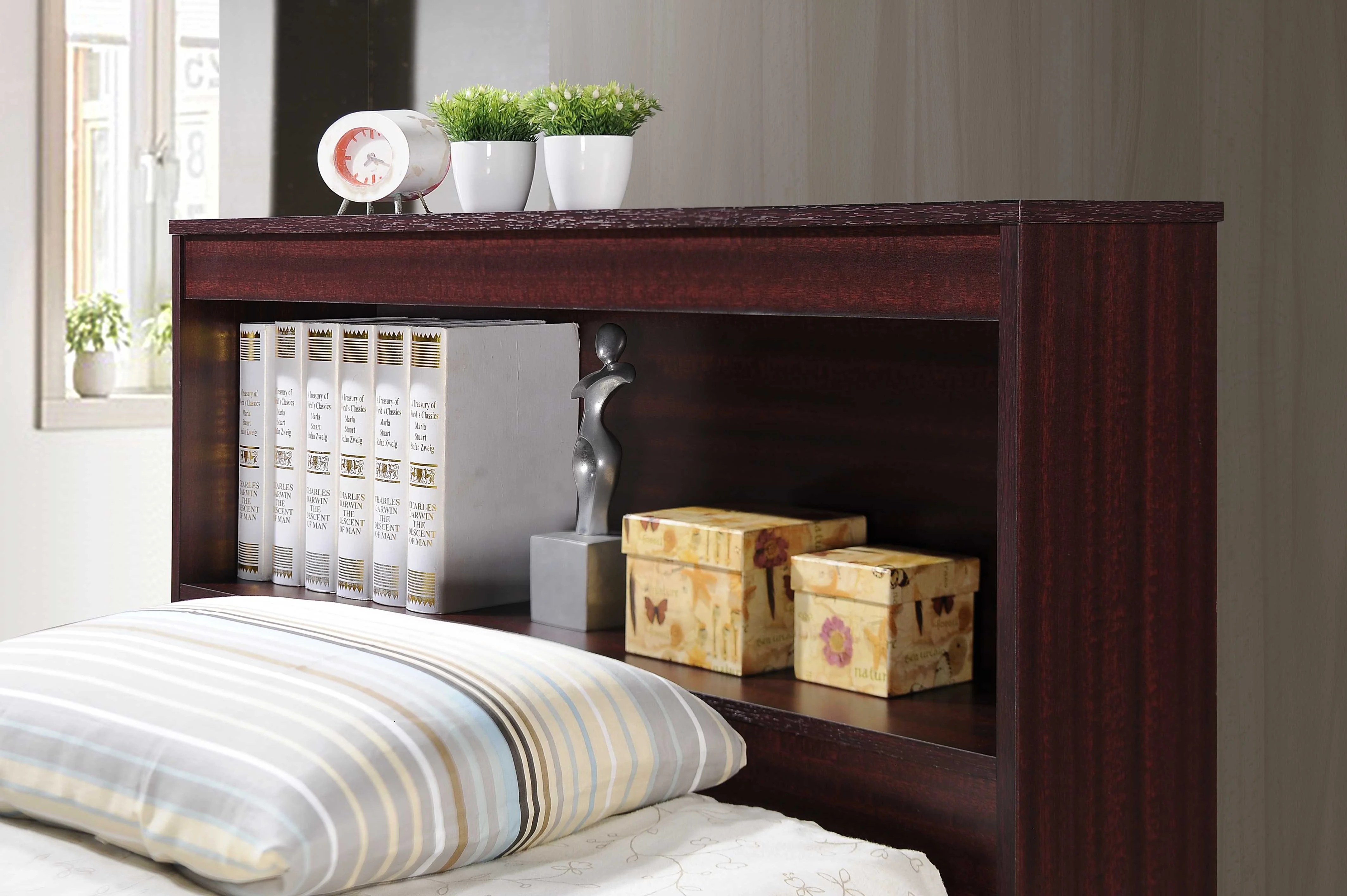 Hodedah Twin-Size Captain Bed with 3-Drawers and Headboard in White - Image 54