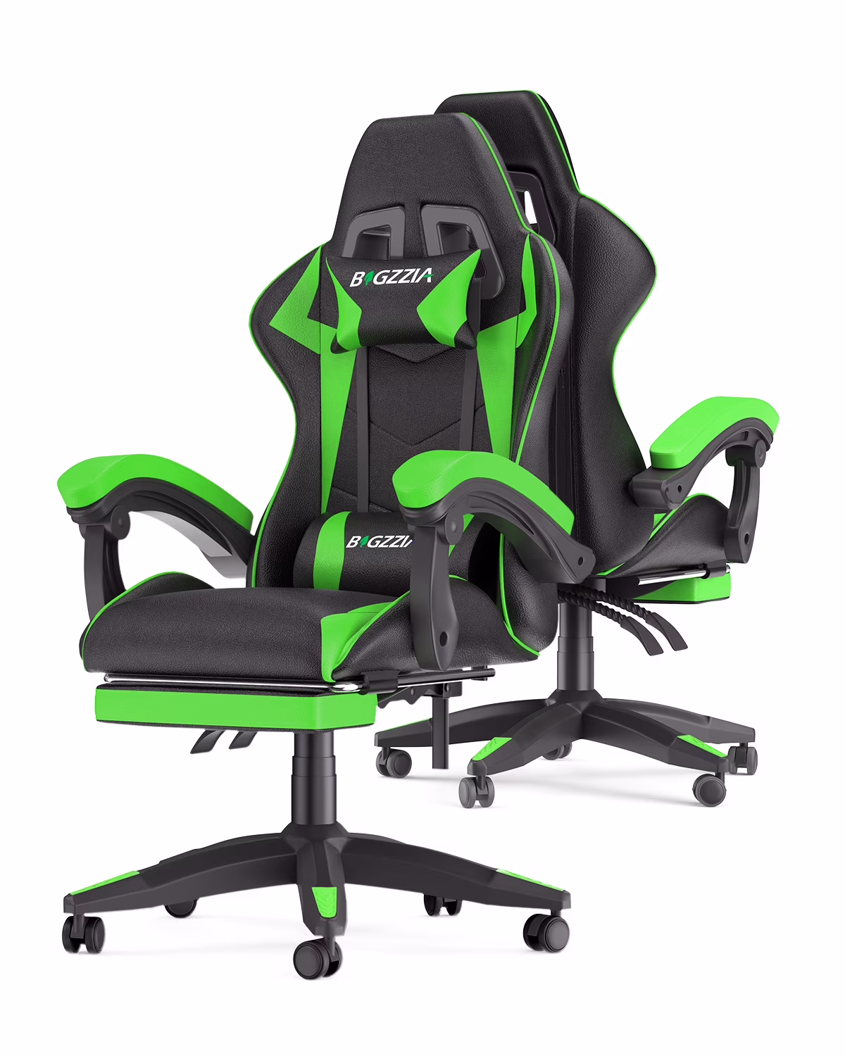 Bigzzia Gaming Chair with Footrest, Gaming Chair for Adult with Headrest and Lumbar Support,Red - Image 18