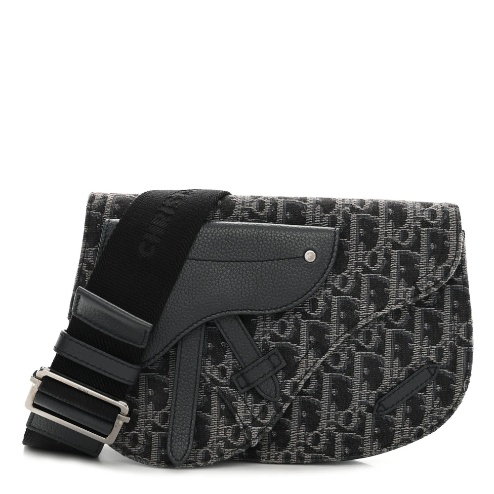 Replica Dior Saddle Bag in Blue Oblique Canvas | Mirror Quality