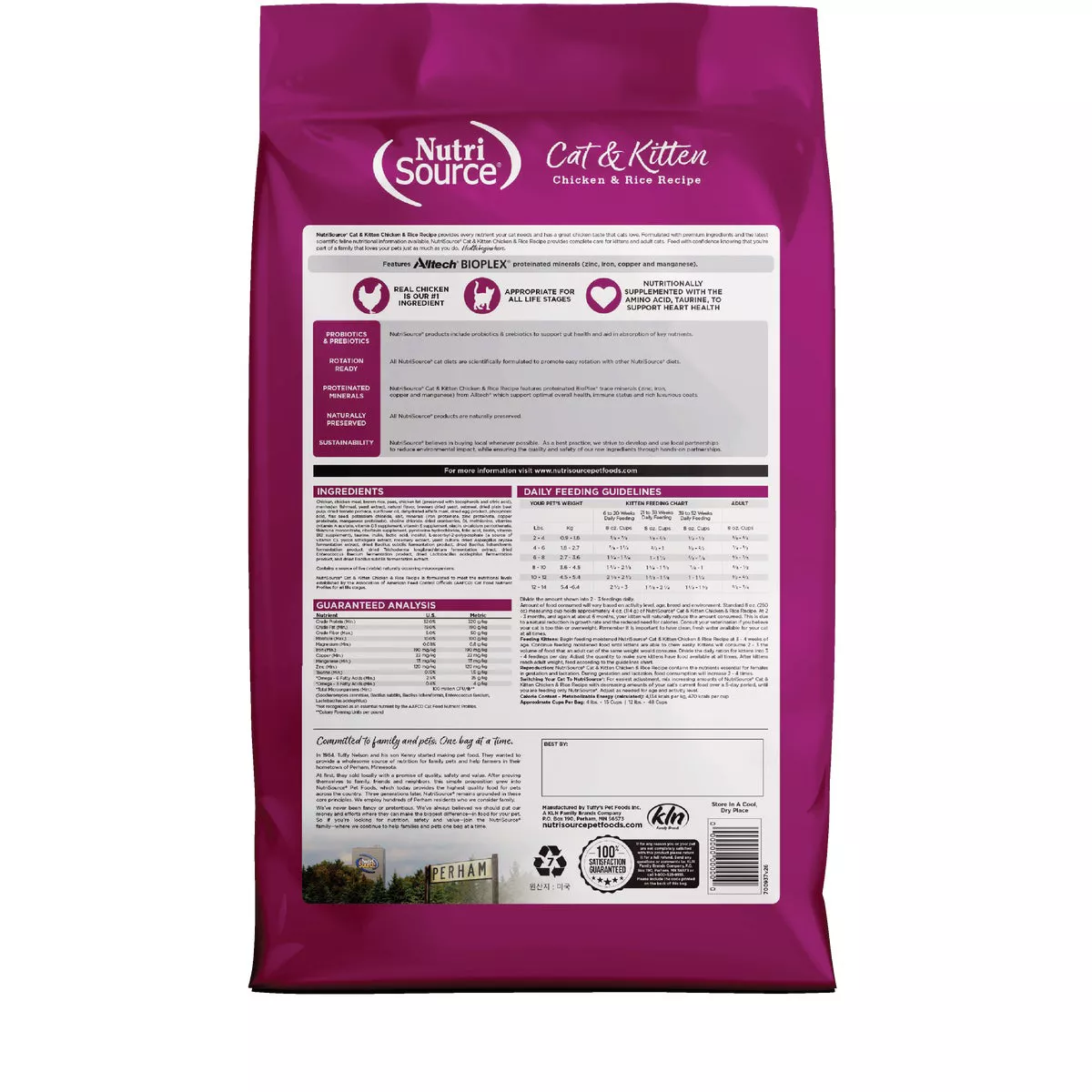 NutriSource 4 Lb. Chicken & Rice Dry Cat & Kitten Food