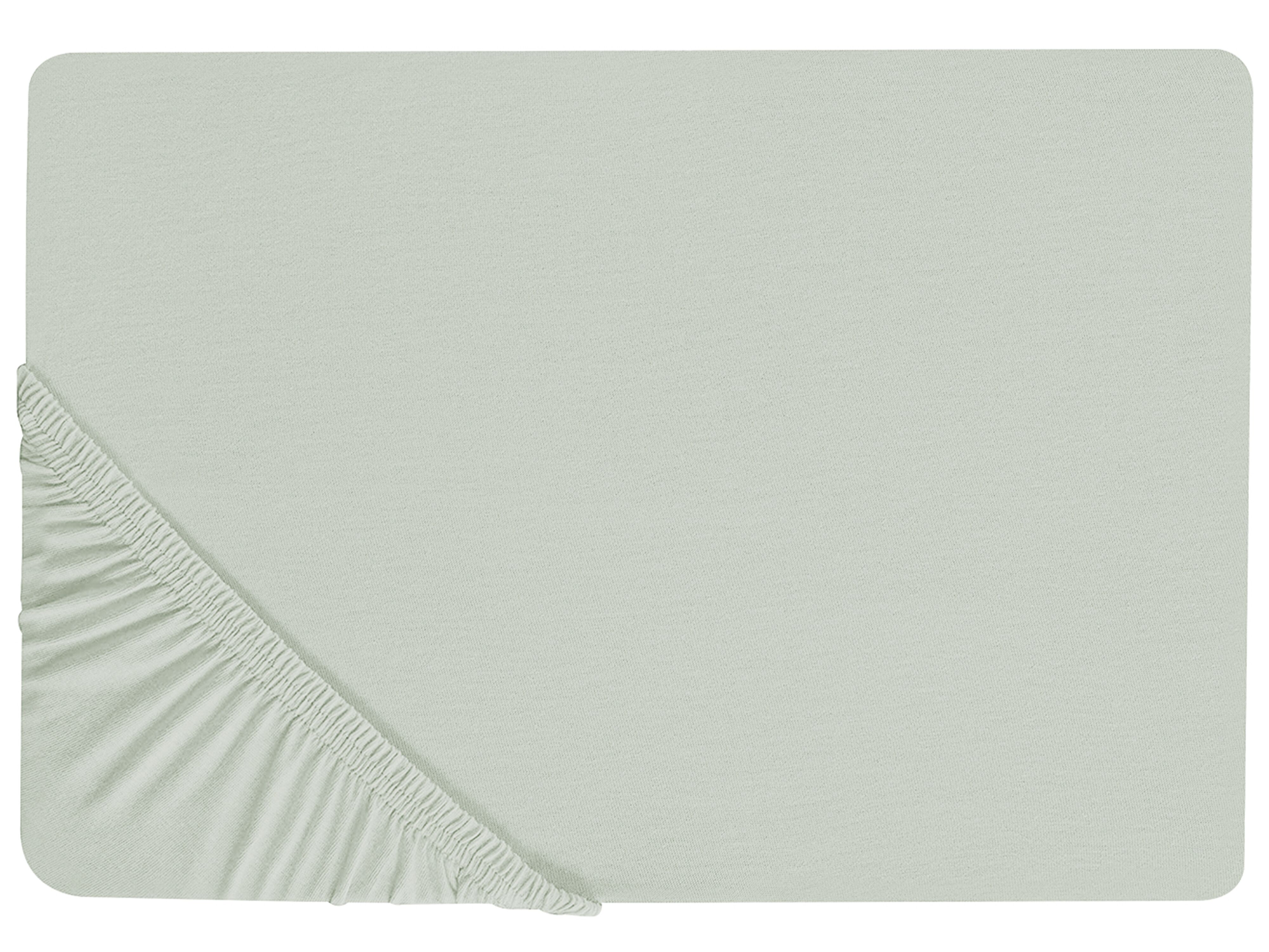 Fitted Sheet JANBU Cotton 200 x 200 cm Light Green