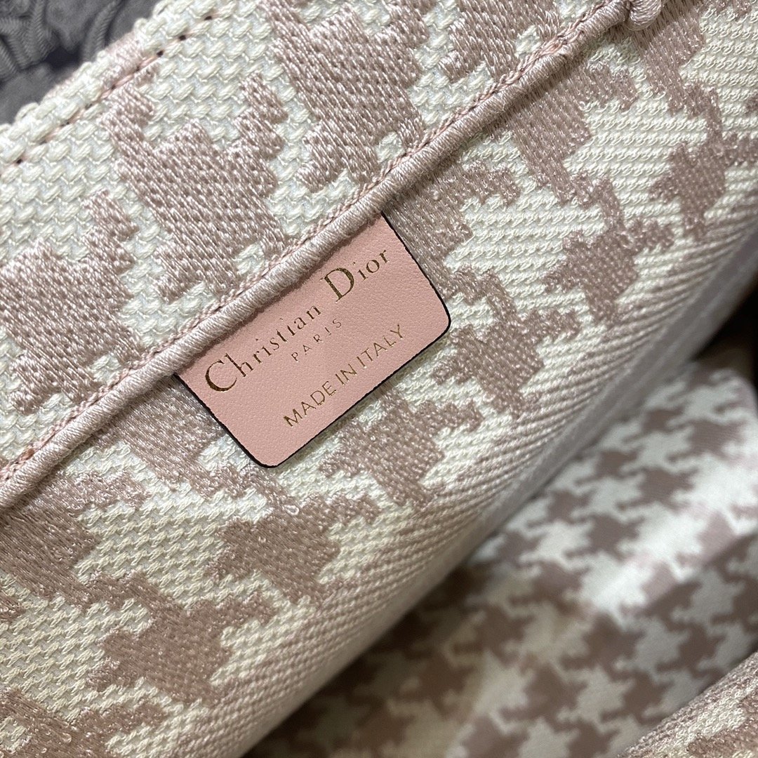 Christian Dior Medium Dior Book Tote Pastel Houndstooth Embroidery, Pastel, For Women Women’s Handbags, Shoulder Bags, 36cm CD1:1High-quality replica