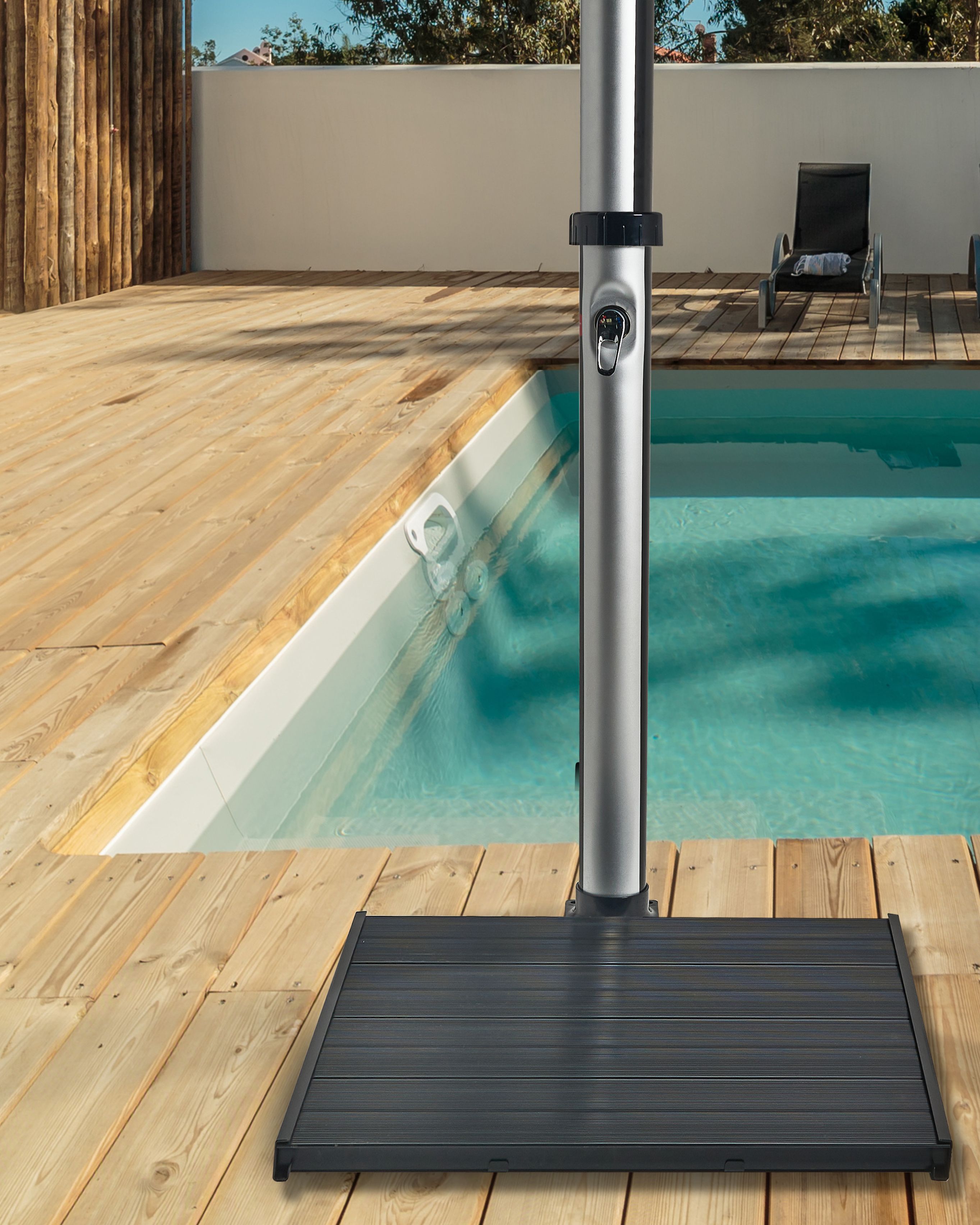 Outdoor Shower Floor SILLUSTANI Black