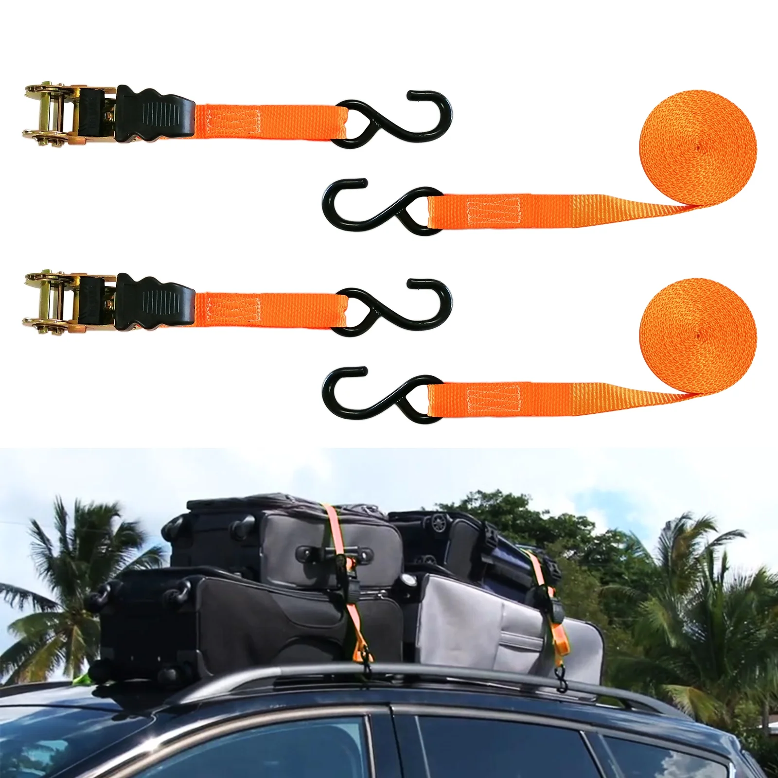 MeeFar Universal Rooftop Roof Rack Steel Cargo Carrier Basket Size 51" X 36" X 5" + Soft Shell Waterproof Cargo Bag 15 Cu.ft (44" 34" 17") Combo - Image 10