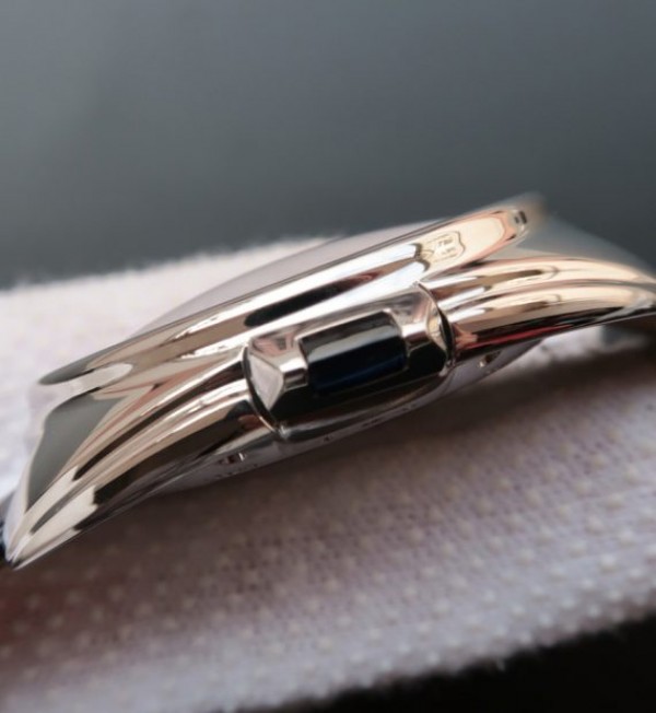 Replica Cartier Cle de Cartier SS White Textured Dial Leather Strap MIYOTA9015 - Top club