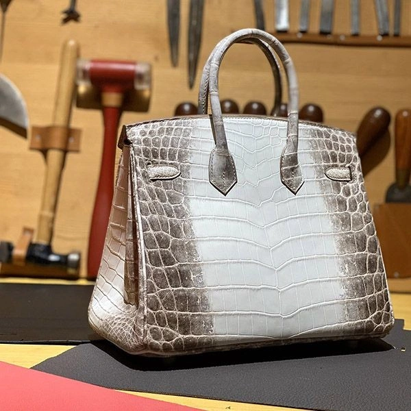 Hermes Crocodile Himalaya Birkin 30 Replica Silver Hardware1:1High-quality replica