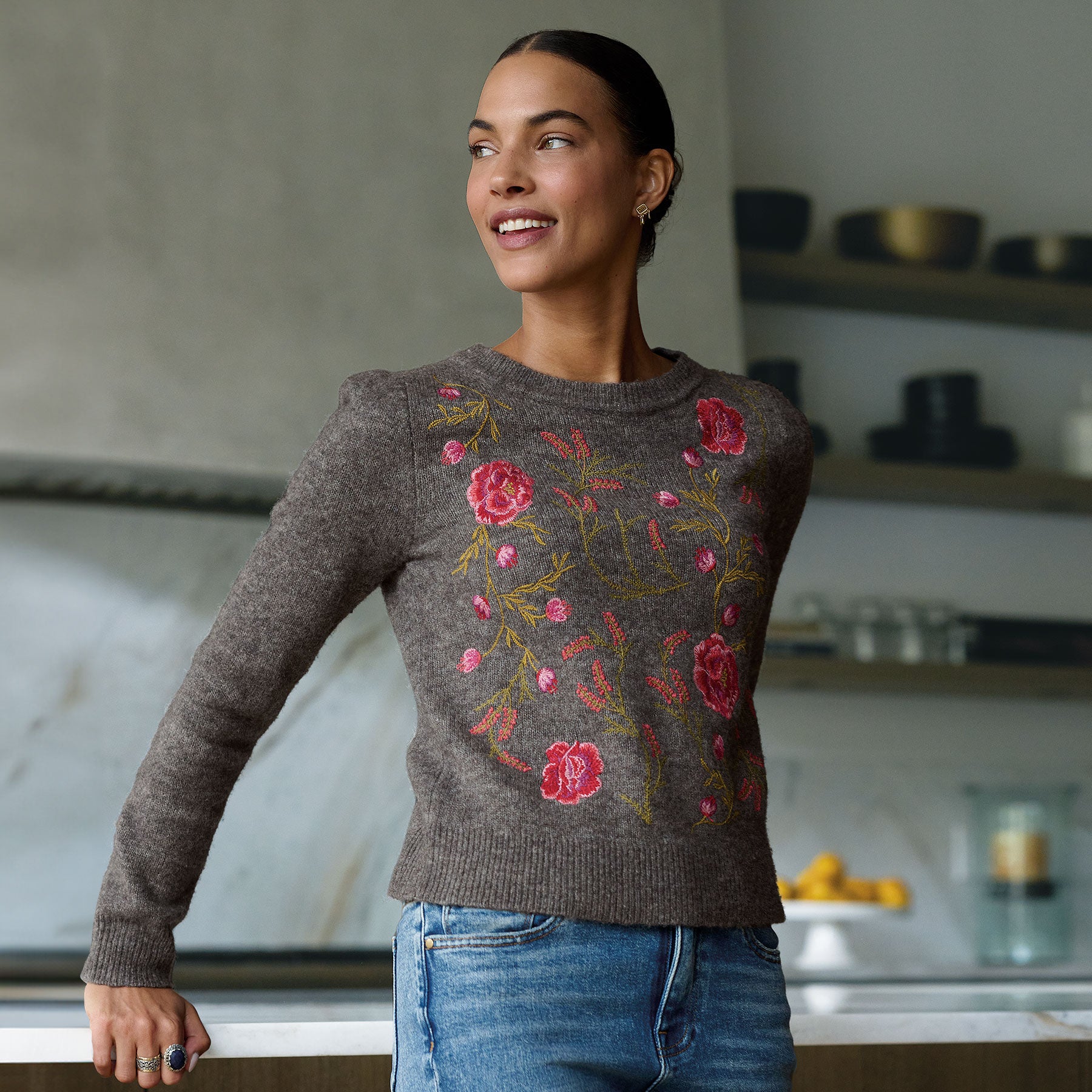 Evermore Bloom Sweater, Petite - Sundance Clothing