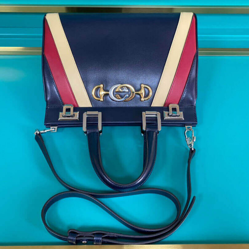 Replica Gucci Zumi Smooth Leather With Stripes Small Top Handle Bag 5697121:1High-quality replica