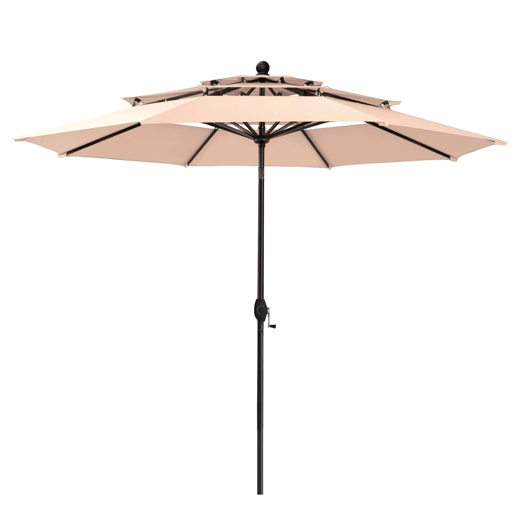 MAISON ARTS 6-Piece Patio Dining Set With 4 Adjustable Folding Chairs, Square Metal Table And 10ft Umbrella - Image 13 MAISON ARTS 6-Piece Patio Dining Set With 4 Adjustable Folding Chairs, Square Metal Table And 10ft Umbrella - Image 13