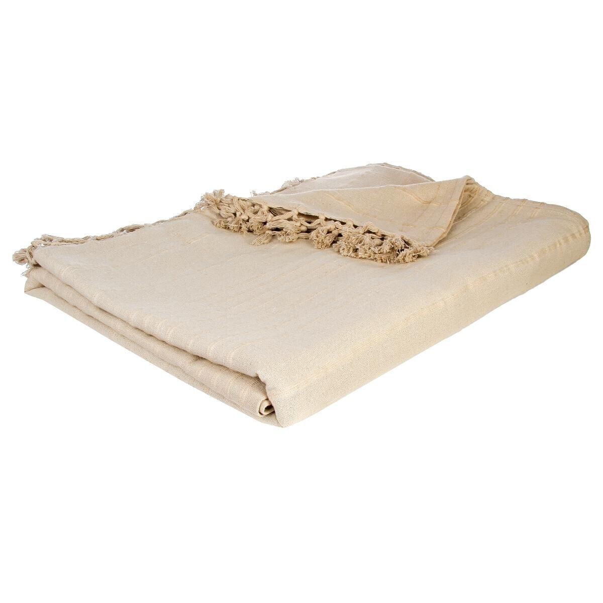 Bed Throw "Anjali" Beige, 250x230 cm