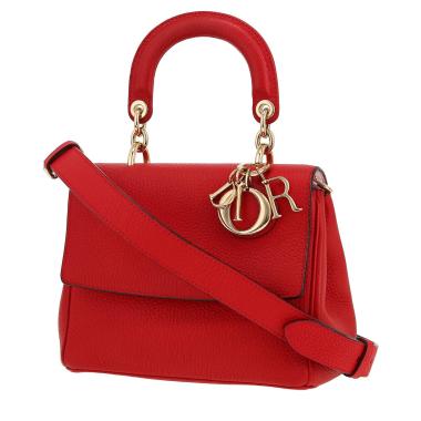 Dior Be Dior shoulder bag in red grained leather
