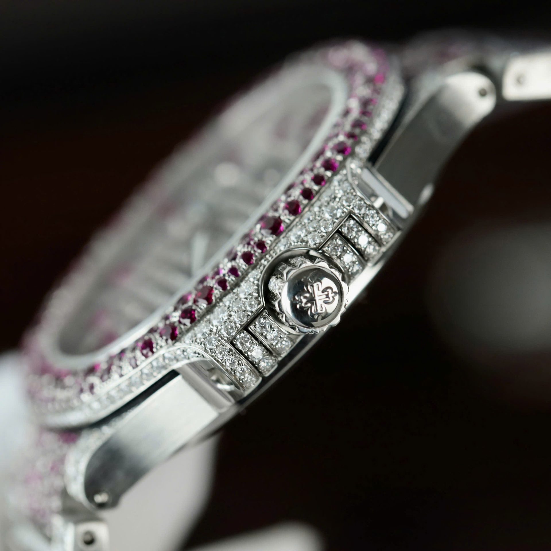 Patek Philippe Replica Watches Nautilus Haute Joaillerie 7118 Custom Full Moissanite Diamonds 35.2mm - Top club