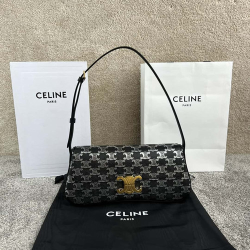 CELINE LOLA medium-sized two-color logo printed handbag