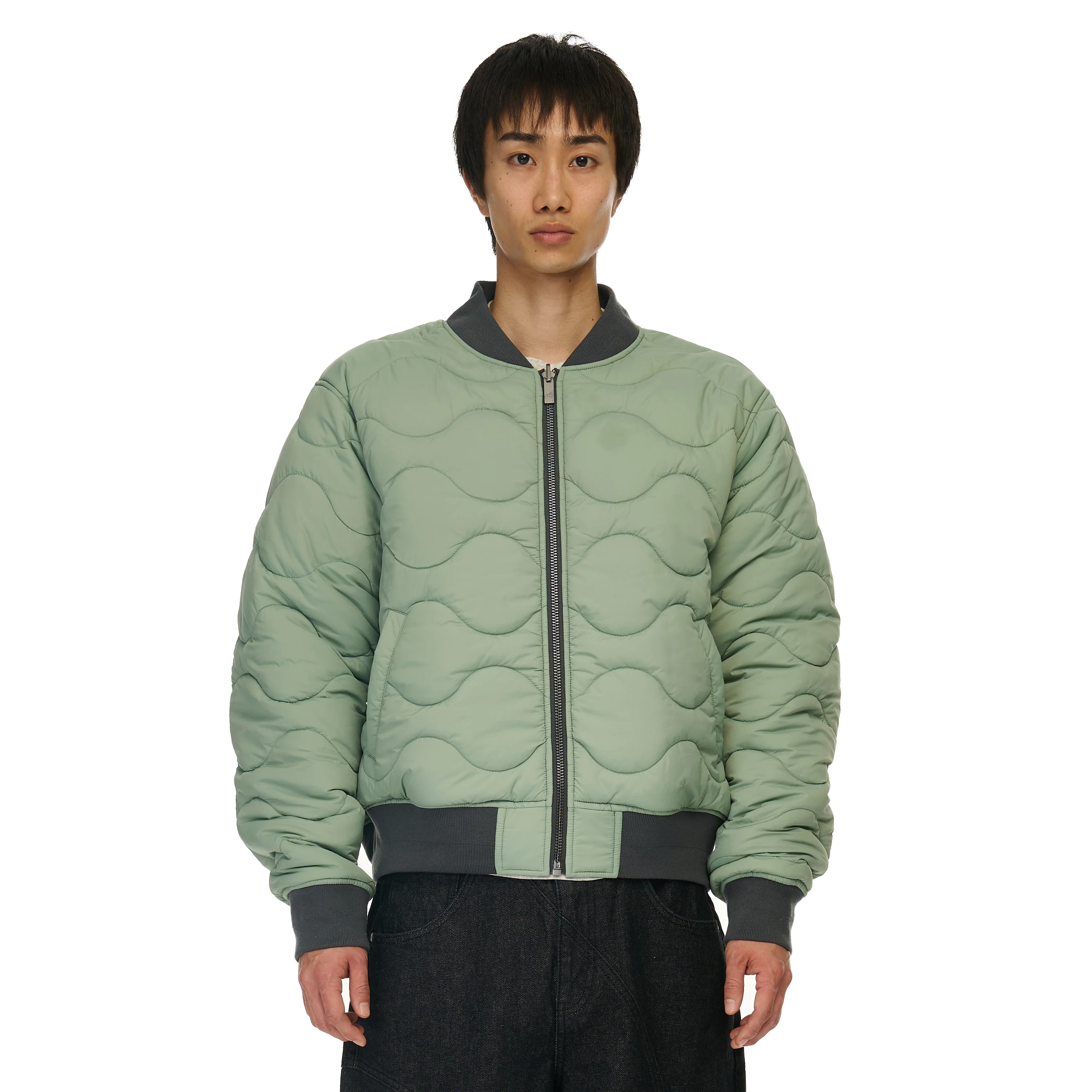 "yakuza v2" bomber Jacket dark grey