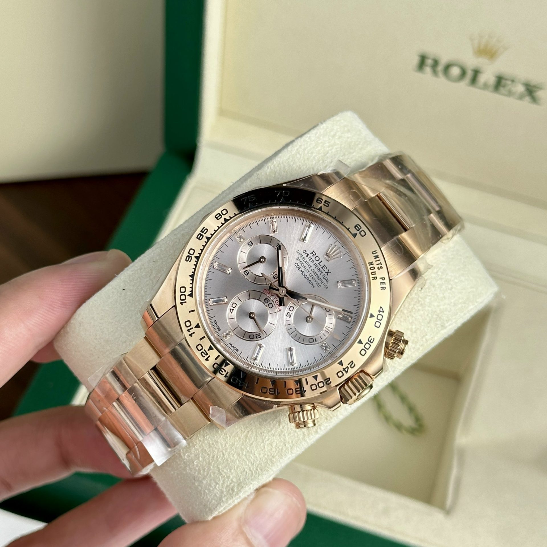 Rolex Replica 1:1 Watch Cosmograph Daytona 116505 Baguette Dial Factory Clean 40mm - Elite Watch Atelier