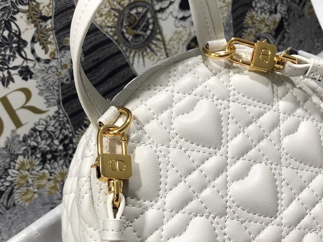 Mini Dior Backpack Heart White/Red Black For Women‎ 8 in/ 21 cm CD1:1High-quality replica