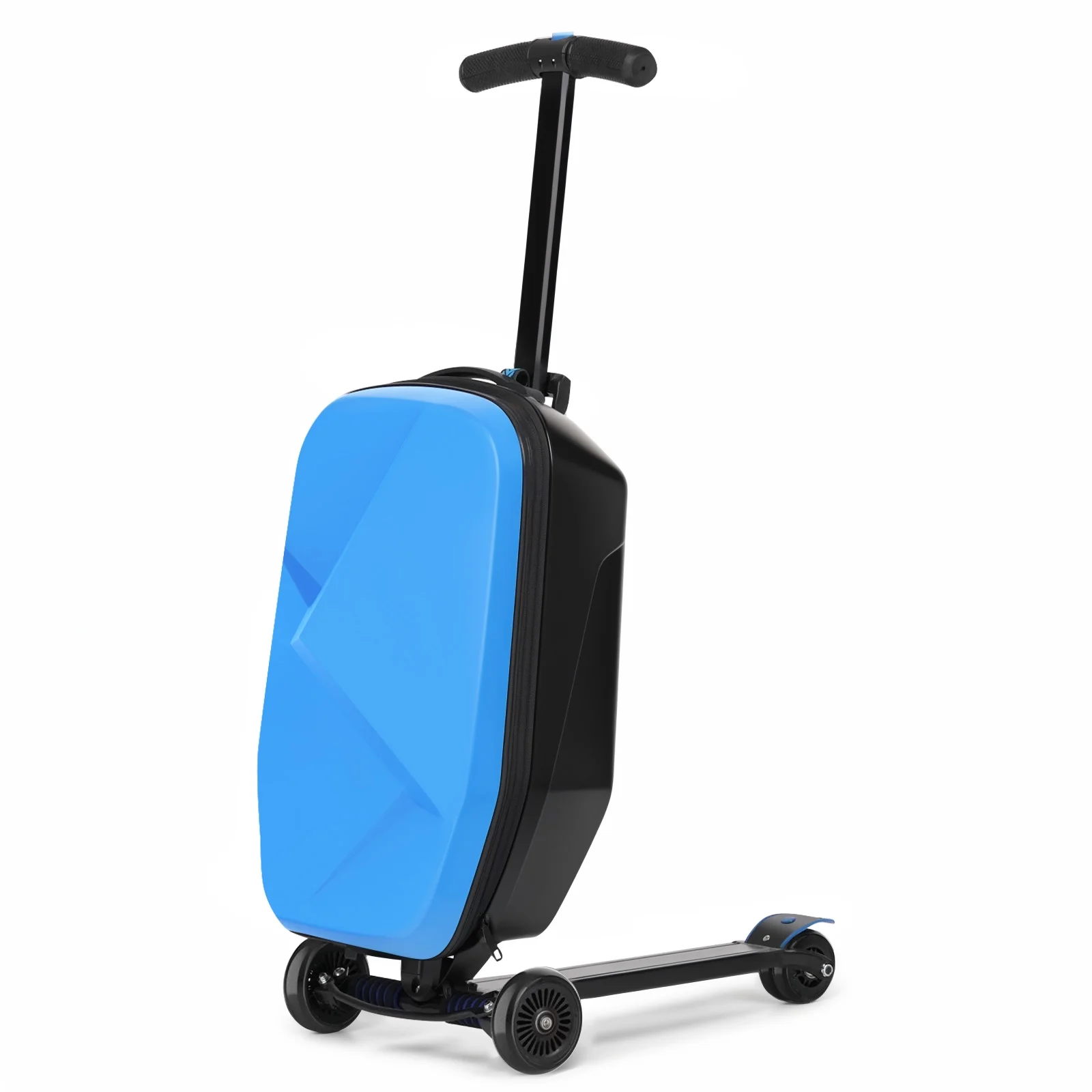 Advwin Scooter Luggage for Kids & Adults, Hardside Ride on Suitcase for Kids Ages 4-15 Multifunctional Lightweight Foldable Carry on Luggage with Wheels Ride on for Children Teenagers, Pink - Image 54