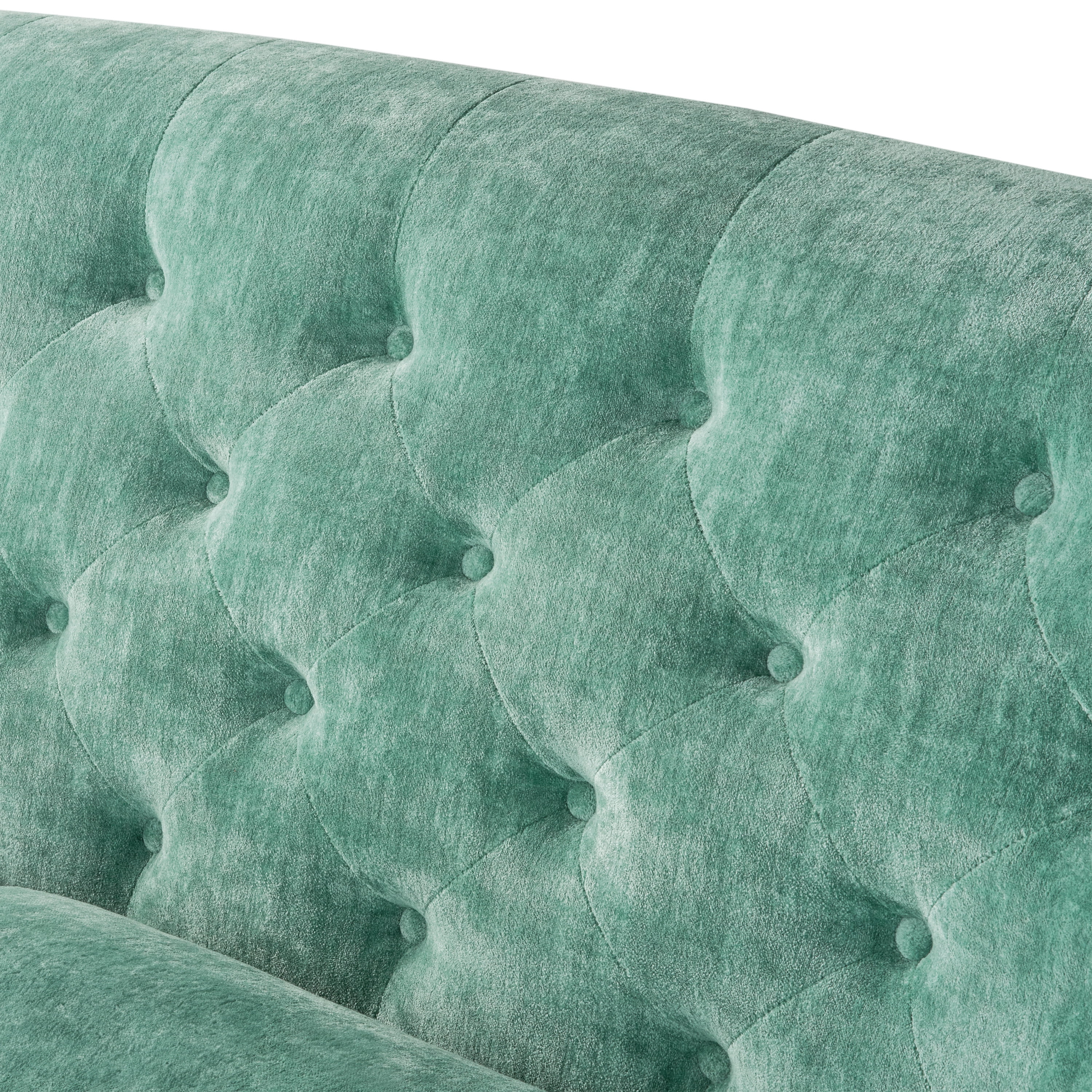 The Pioneer Woman Laurel Tufted Sofa, Cream Velvet, 79.53 in - Image 18