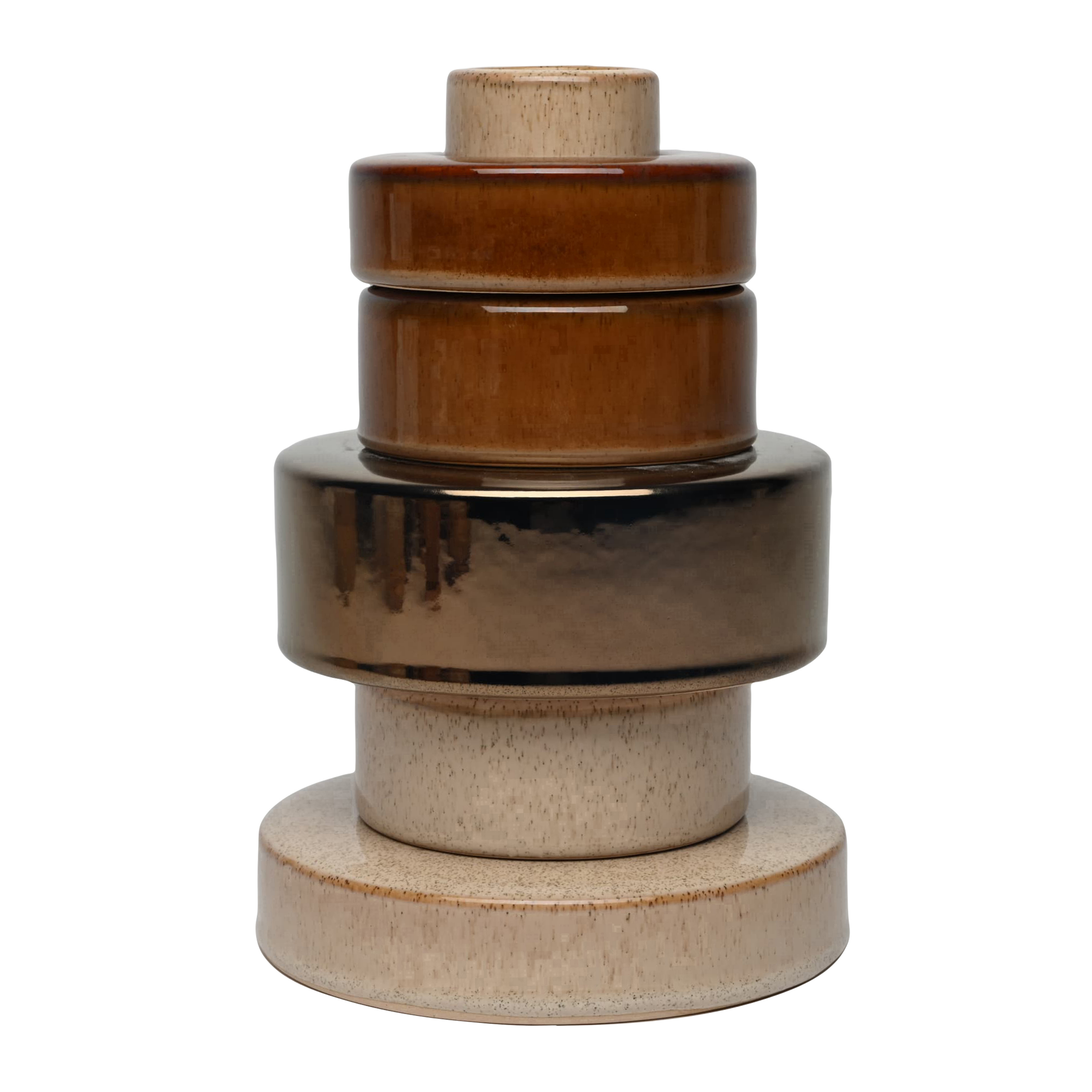 Blokker Loops Vaas - Beige / Bruin