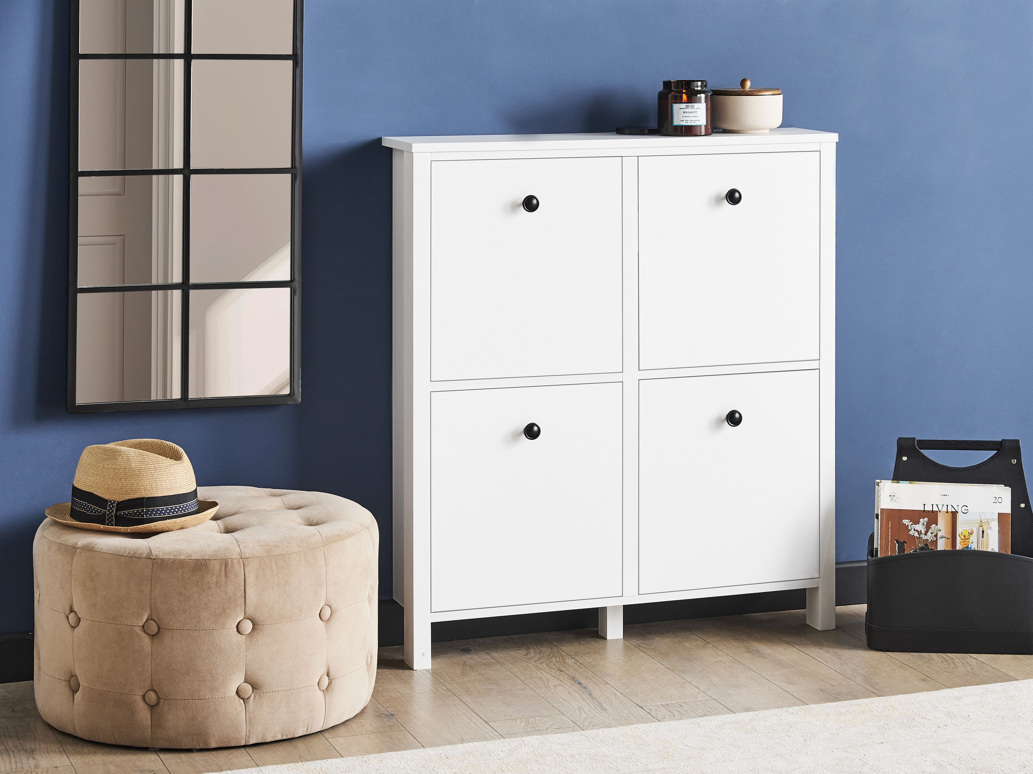 Shoe Storage Cabinet GIBSON White