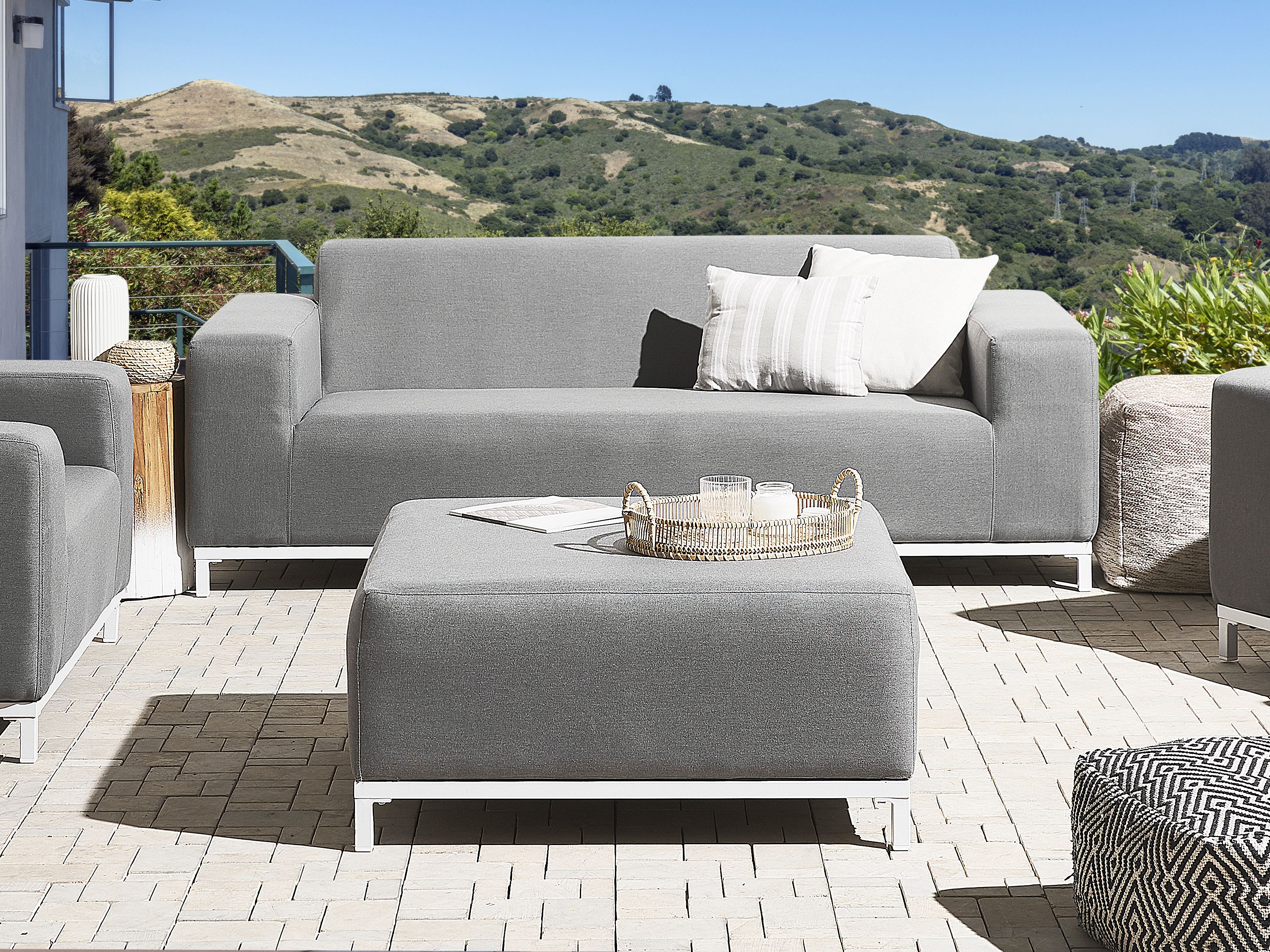 Garden Sofa 3 Seater ROVIGO Grey