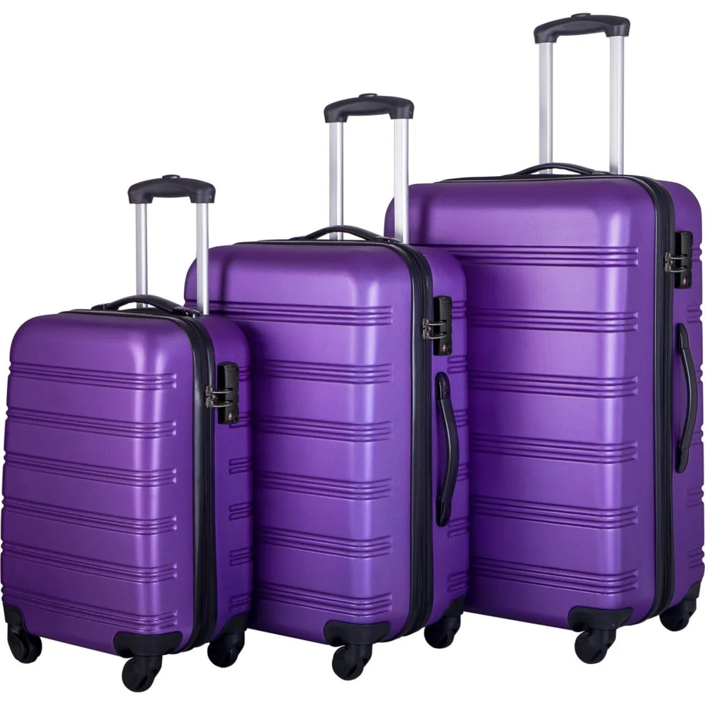 Tcbosik Luggage Sets, 3 Piece Set Hardside Suitcases with Spinner Wheels, 20/24/28 Travel Luggage Lightweight, Dark Blue - Image 14