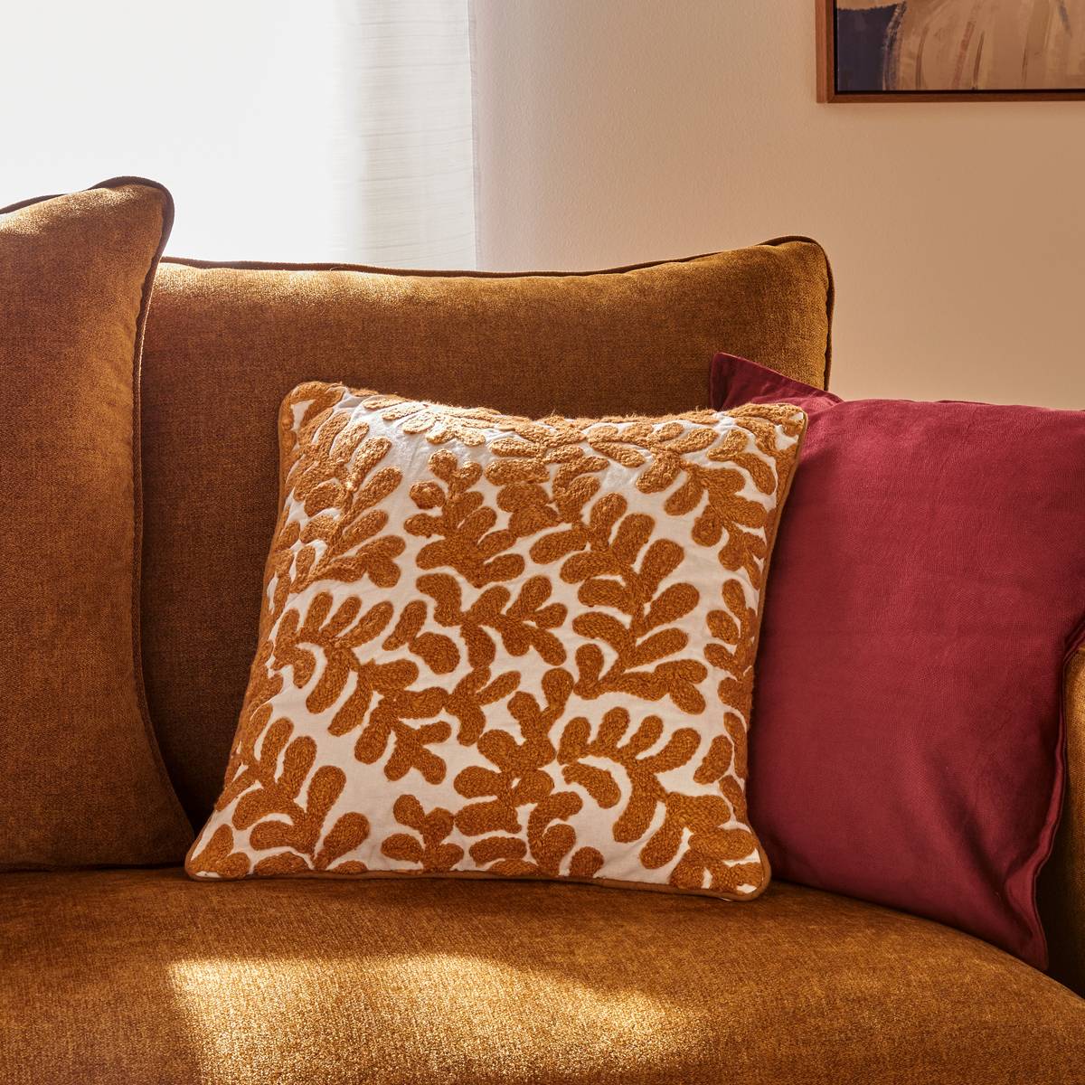 "Sienna" Cushion Cover Camel, 40x40 cm