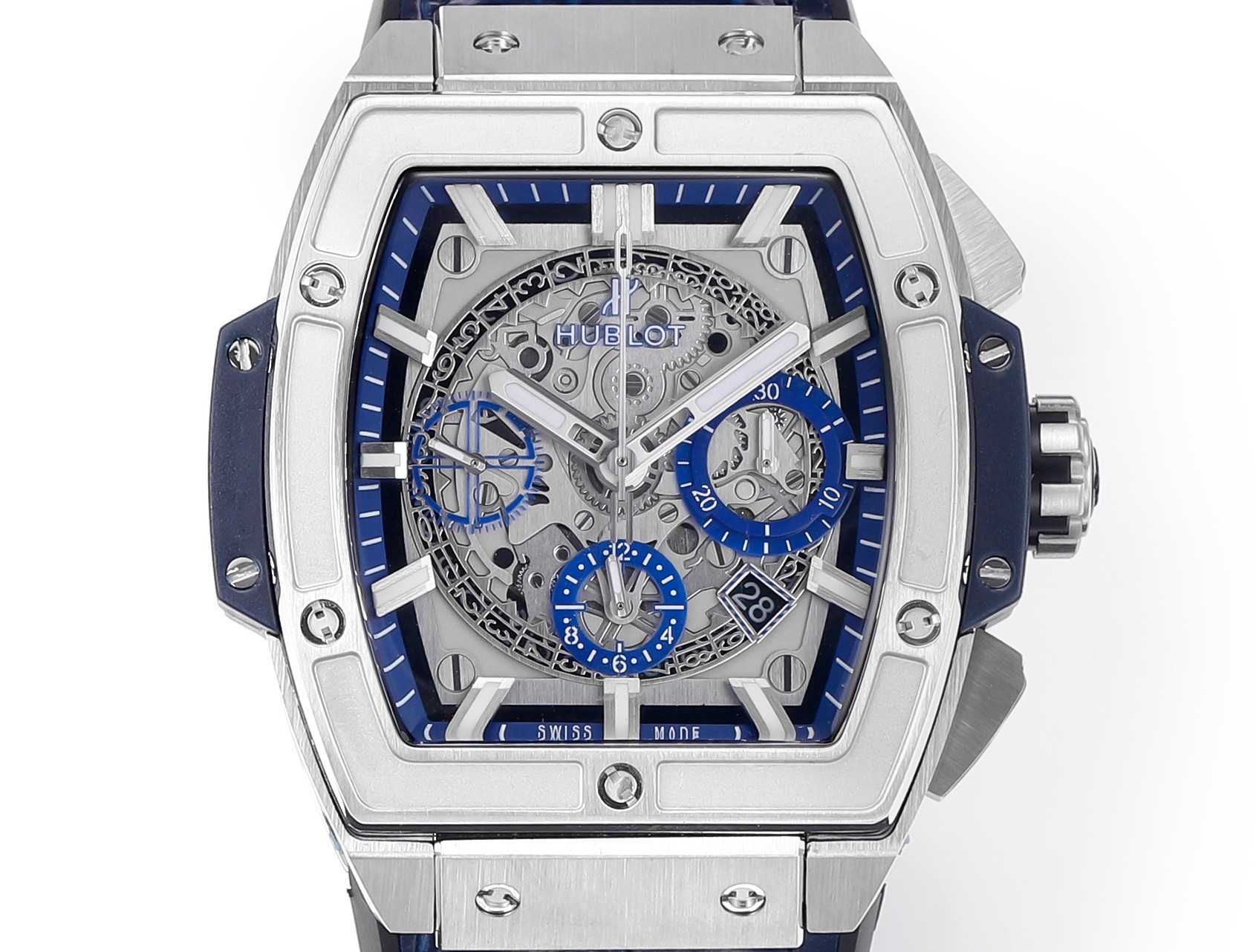 Hublot SPIRIT OF BIG BANG Chronograph, 45 mm Textured rubber strap(1:1 replica) - Elite Watch Atelier