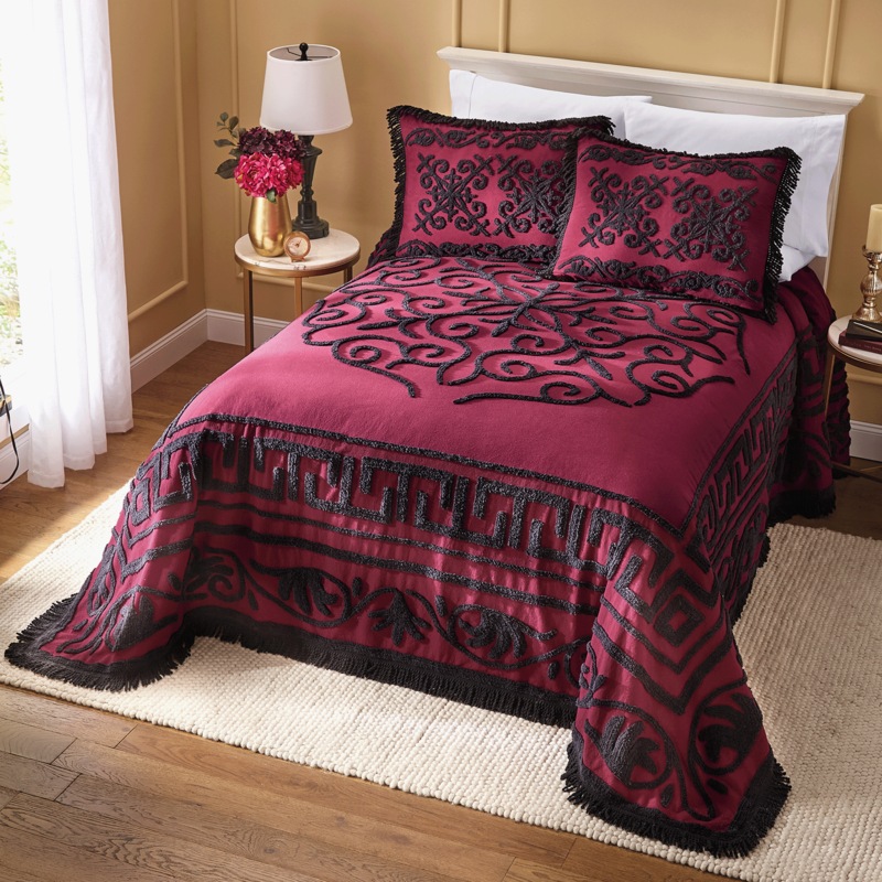 Esme Chenille Bedspread and Sham - MIDNIGHT VELVET CATALOG