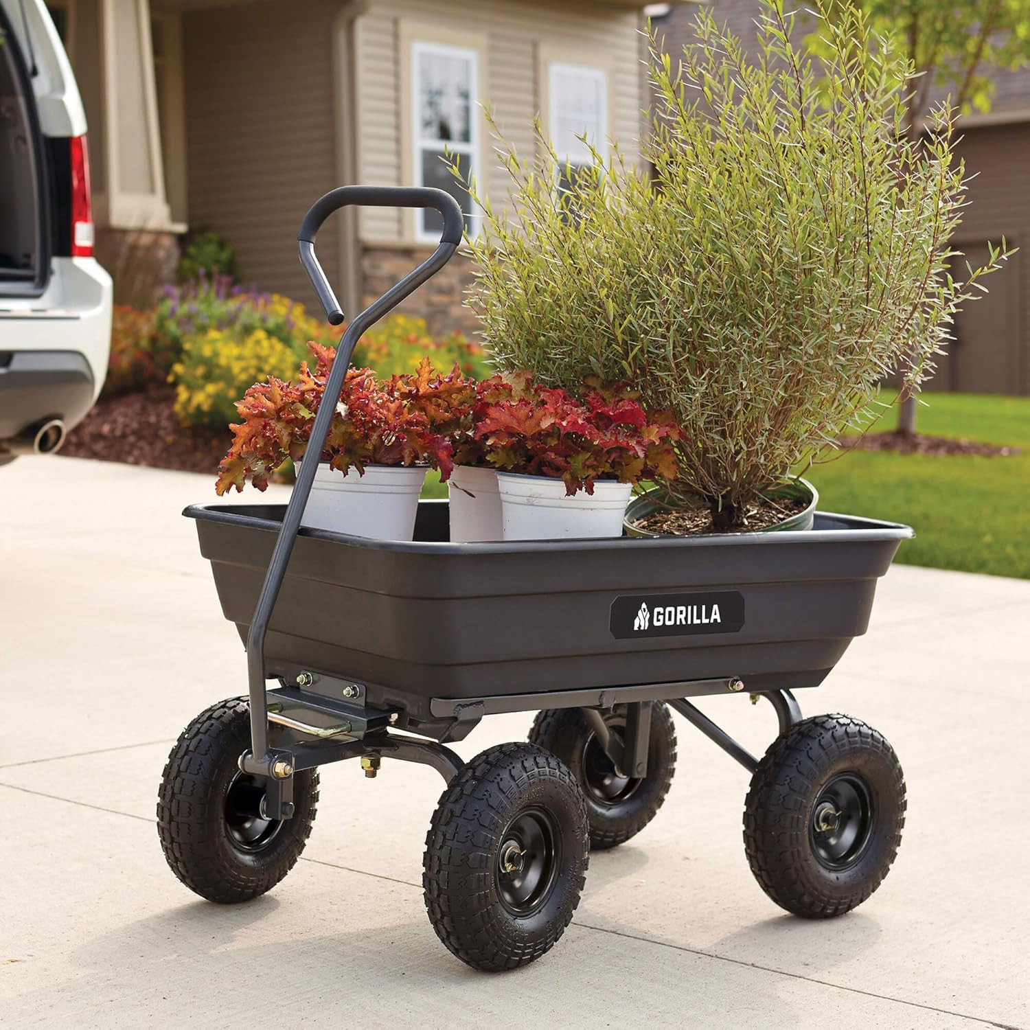 Gorilla Carts Utility Dump Wagon 6 Cubic Feet 1200 lb Capacity Black - GOR6PS - Image 30 Gorilla Carts Utility Dump Wagon 6 Cubic Feet 1200 lb Capacity Black - GOR6PS - Image 30
