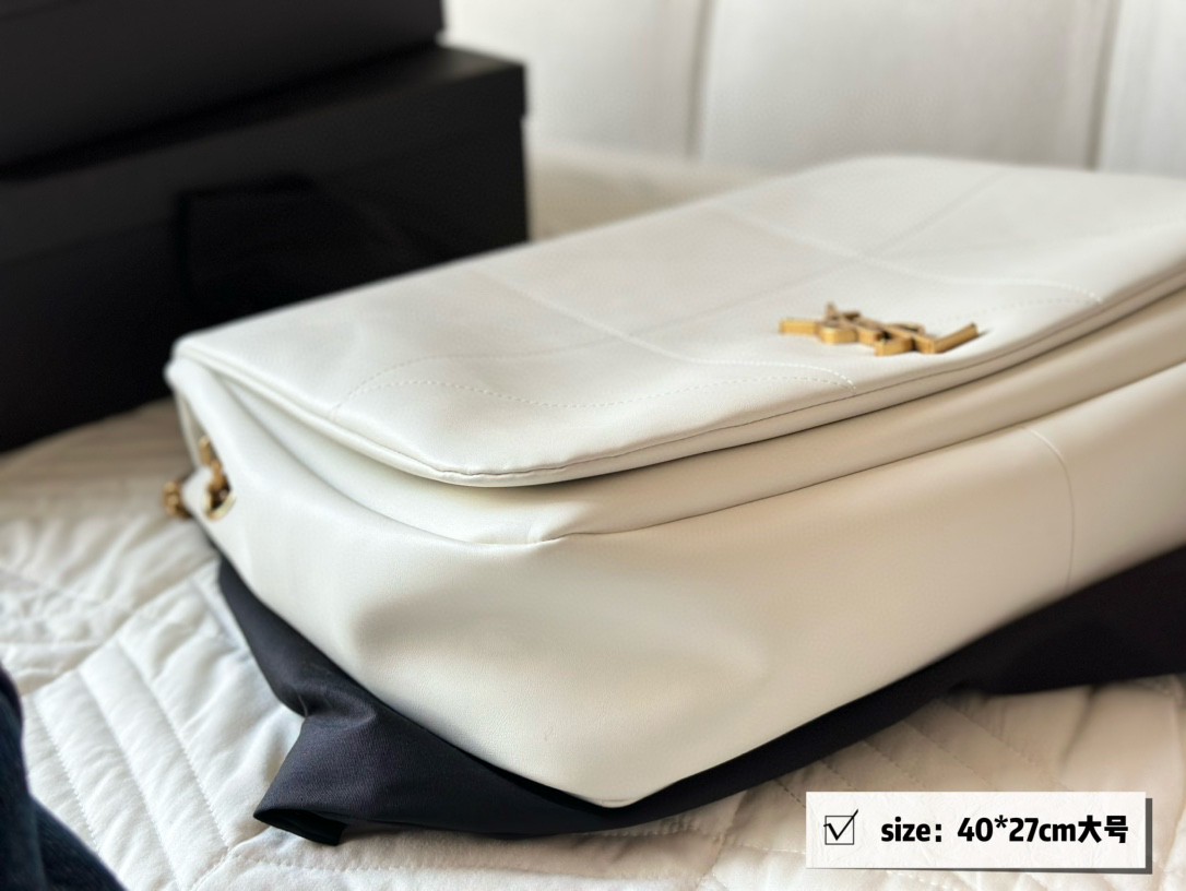 YSL White Soft Leather Chain Shoulder Bag1:1High-quality replica