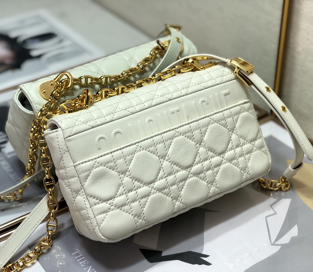 Christian Dior Small Dior Caro Bag, White, For Women Women’s Handbags, Shoulder Bags, Crossbody Bags, 20cm CD M9241UWHC_M35U1:1High-quality replica