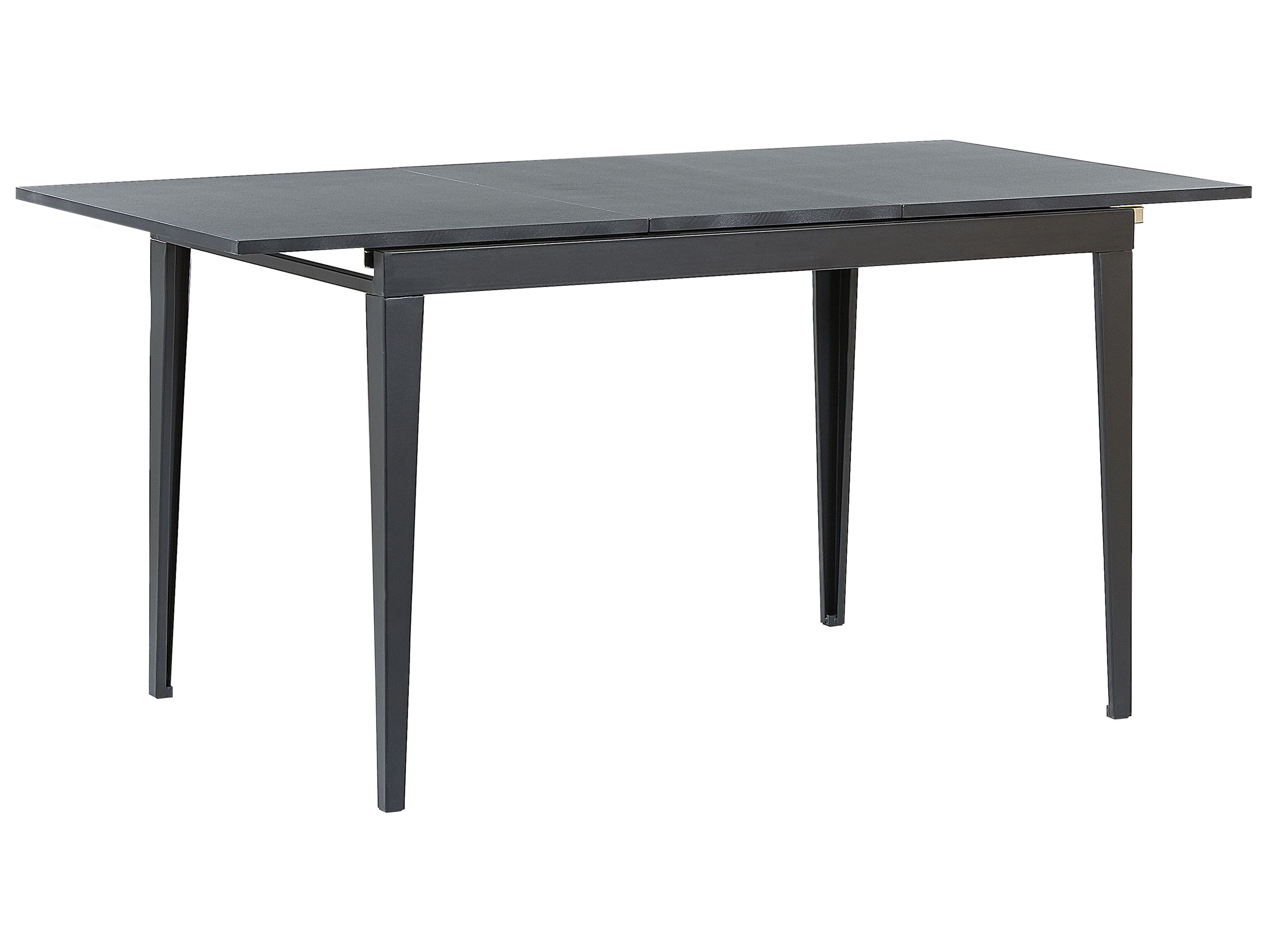 Extending Dining Table NORLEY Black 120/160 cm 80 cm