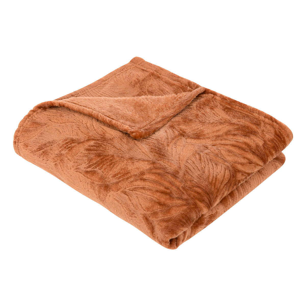 Flannel throw "Roy" Terracotta, 125x150 cm