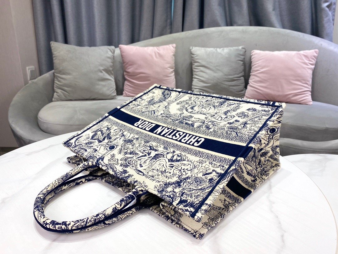 Christian Dior Large Dior Book Tote Blue Multicolor, For Women, Women’s Handbags 16.5in/42cm CD1:1High-quality replica