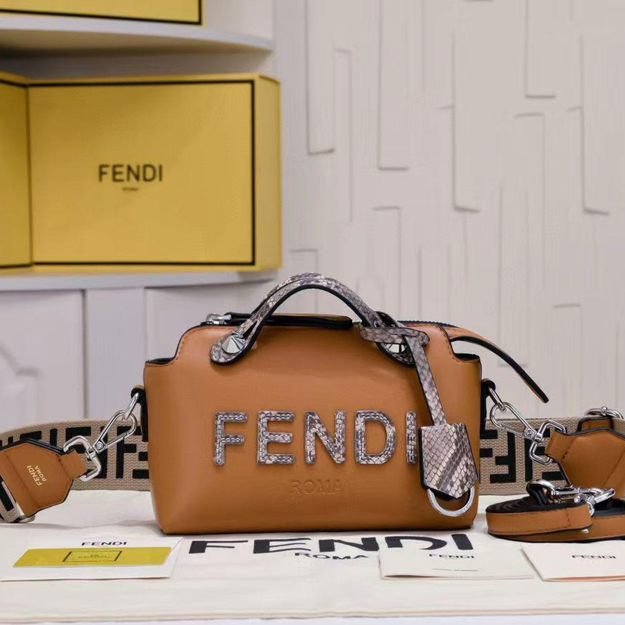 FENDI By The Way Mini Leather Boston Bag（Replica） - Replicaclubs