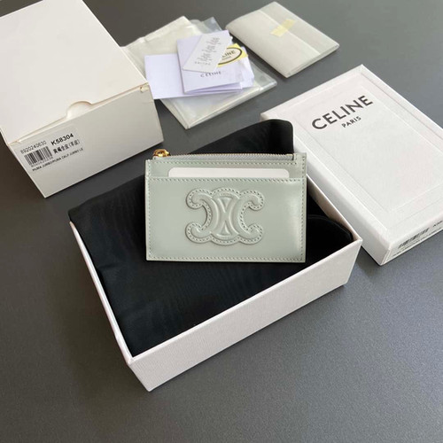 CELINE TRIOMPHE logo printed card holder wallet