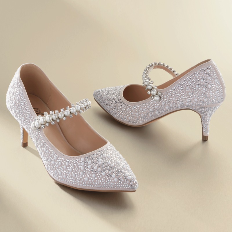 Midnight Velvet Pearl and Rhinestone Pump - MIDNIGHT VELVET CATALOG