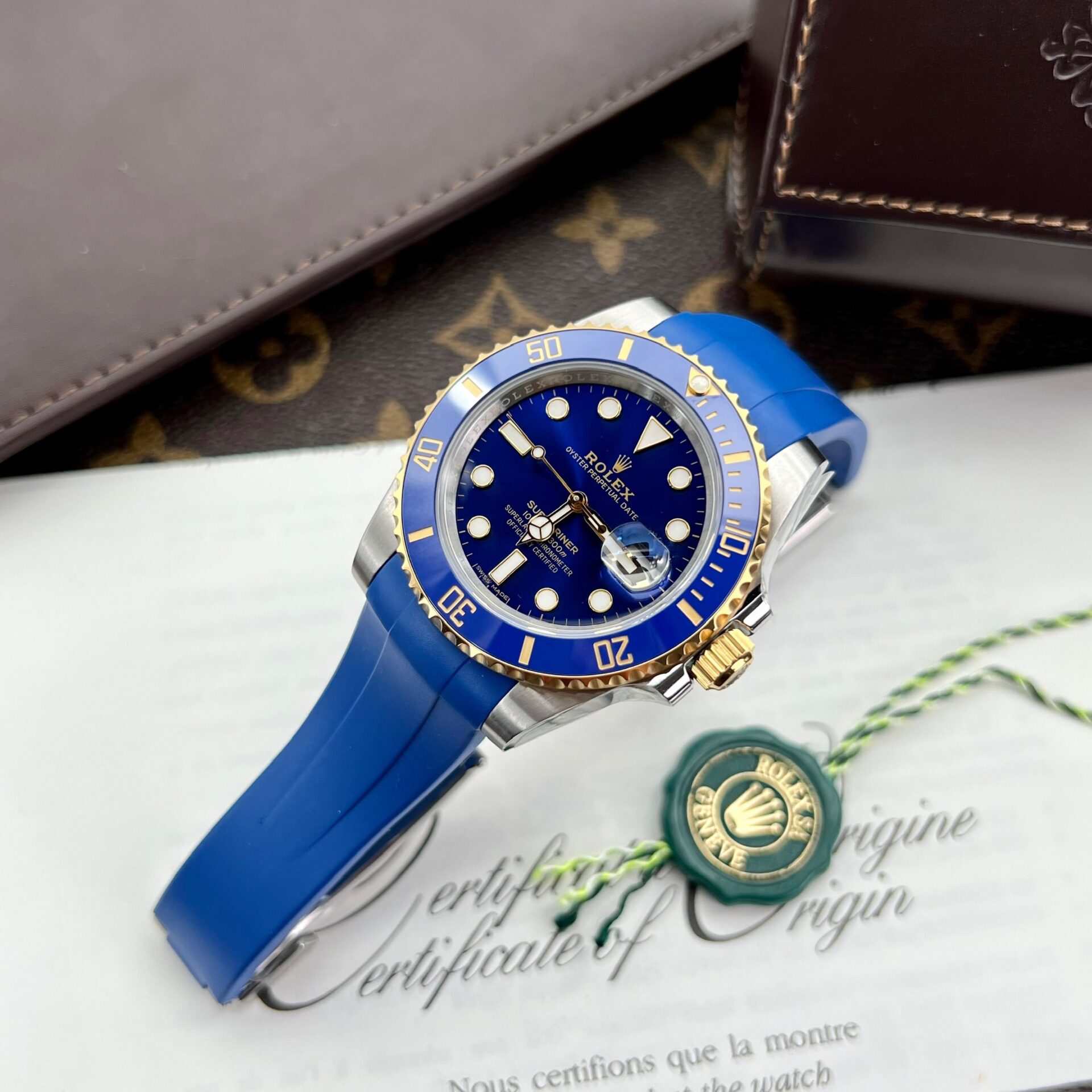 Rolex Submariner Replica Watches Blue Dial Clean Factory 40mm - Top club