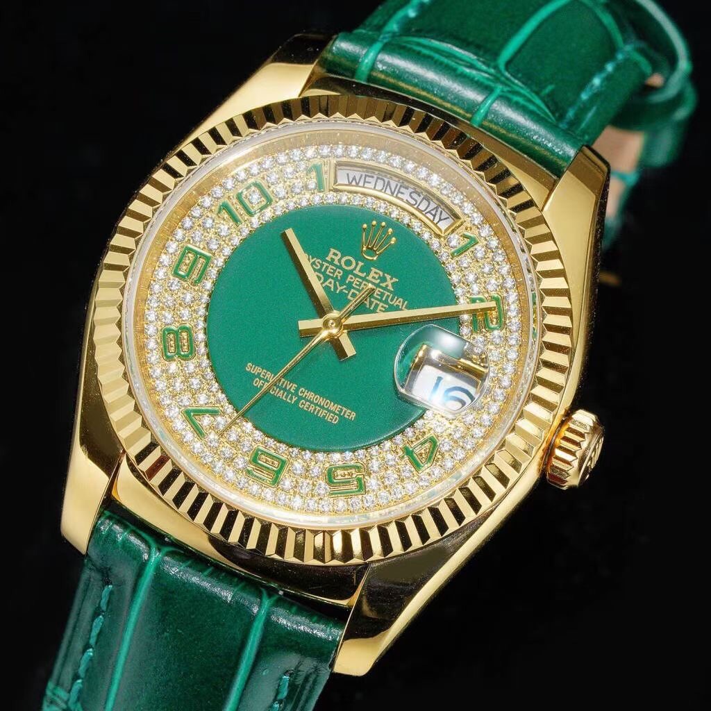 ROLEX day-date 36mm-green enameled starry sky(1:1 replica) - Elite Watch Atelier