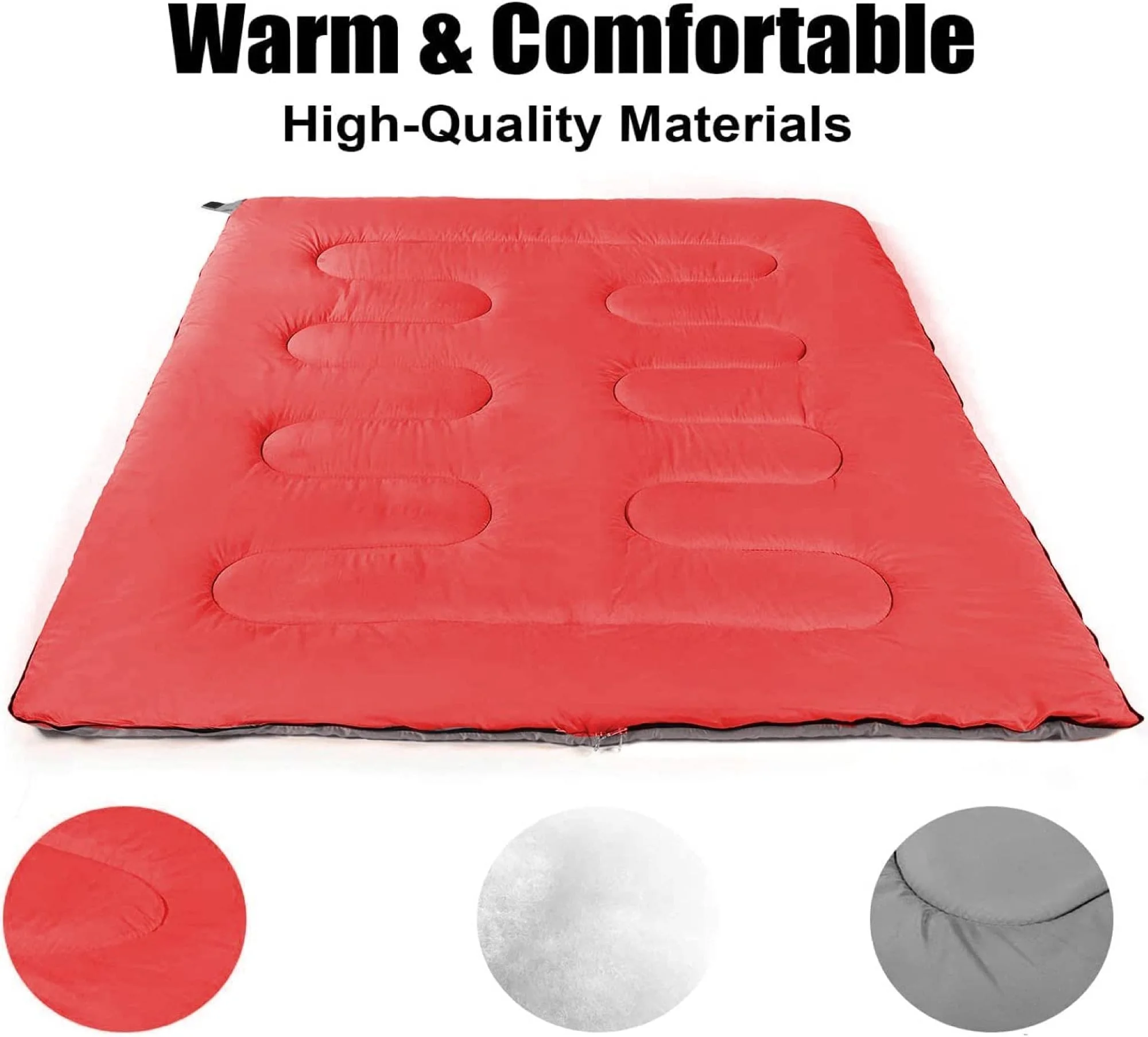 10 Pack Bulk Wholesale of Cold Weather Envelope Sleeping Bags for Adults, Kids, Homeless, Camping, Indoors, Outdoors - 10 Count Sleeping Bags in Black, Navy Blue, Forest Green, Red - 71"L x 30"W - Image 16
