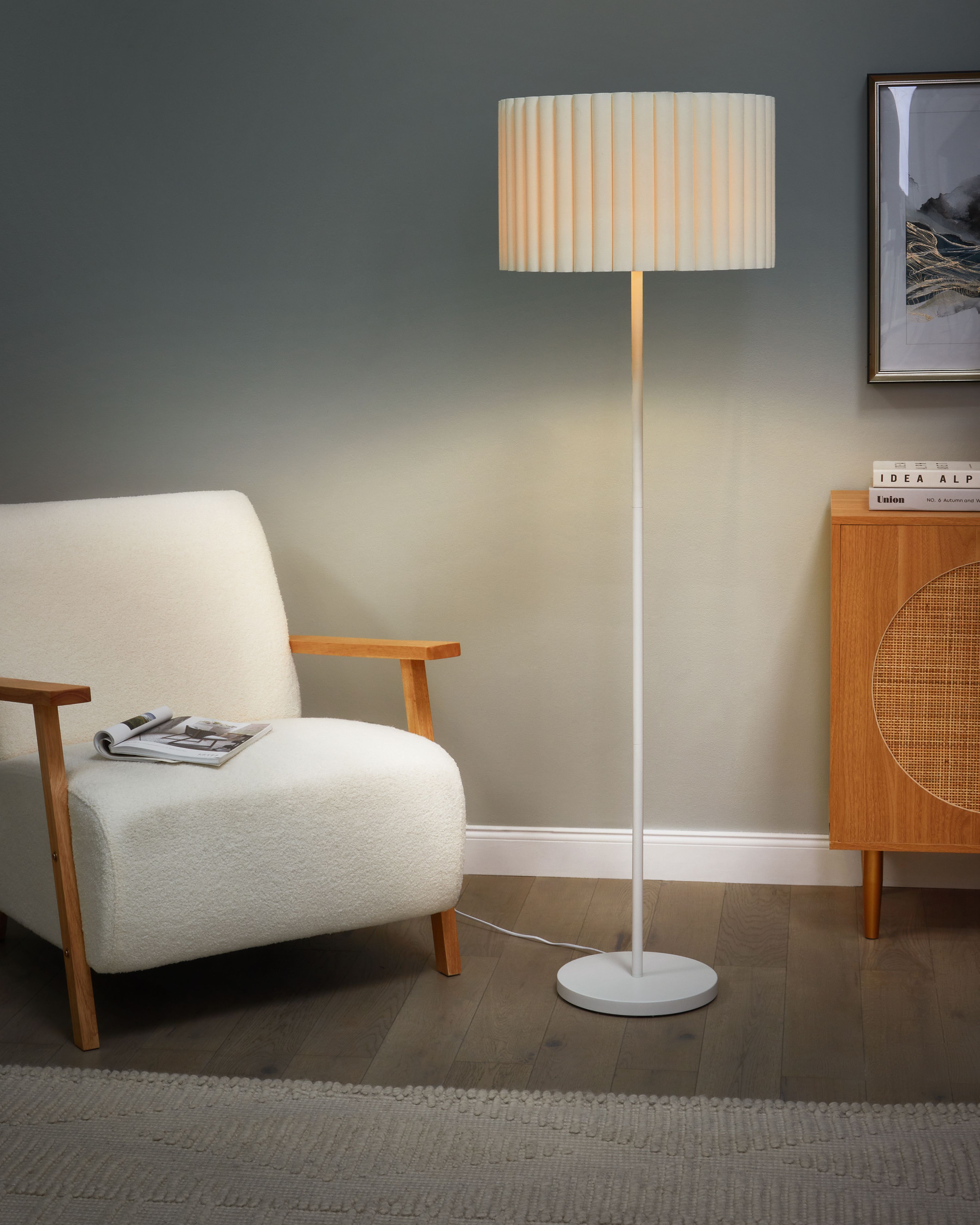 Floor Lamp LOURENS Metal Off-White