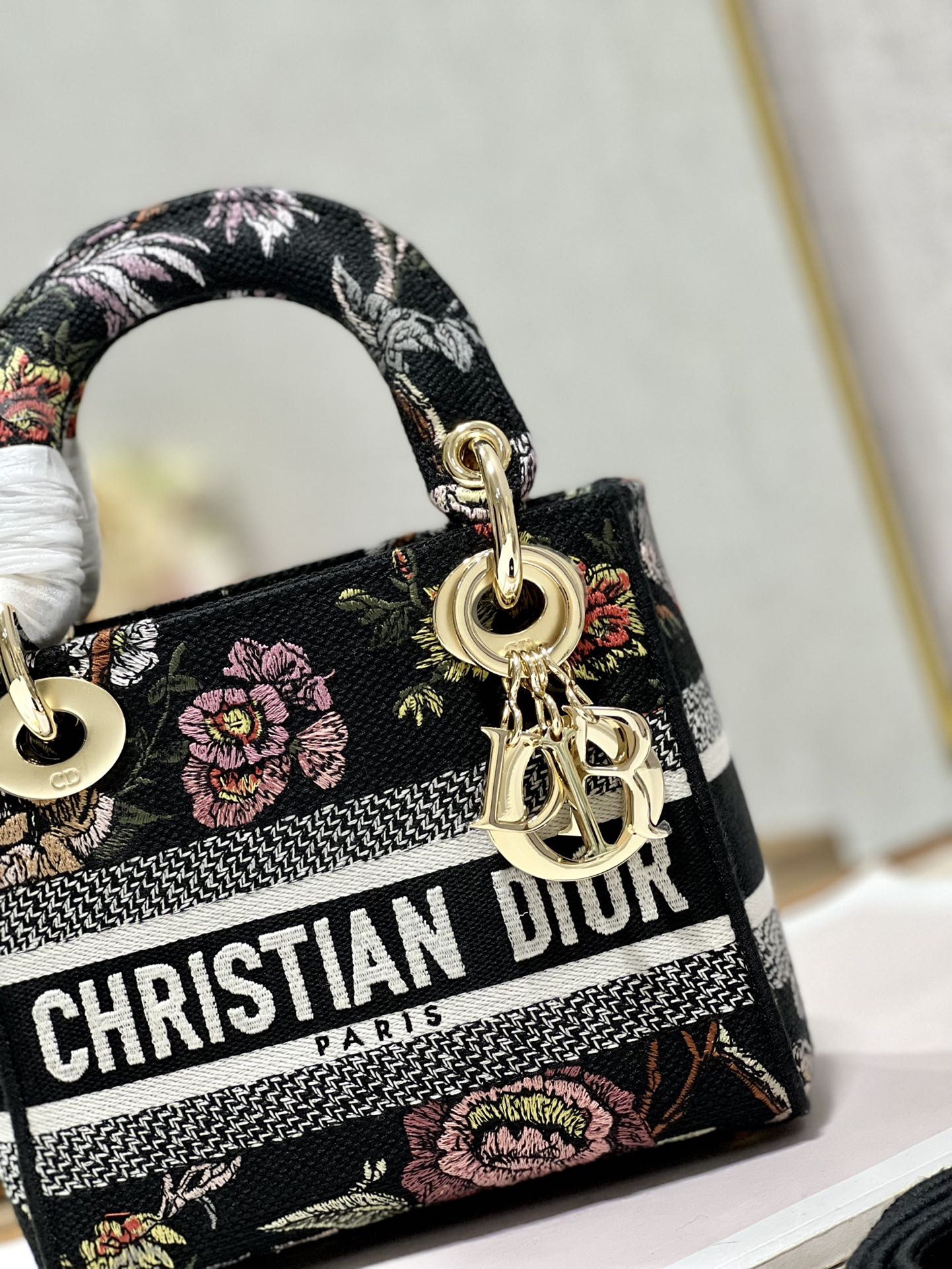 Mini Lady D-Lite Bag White/Black For Women 6.5in/17cm1:1High-quality replica