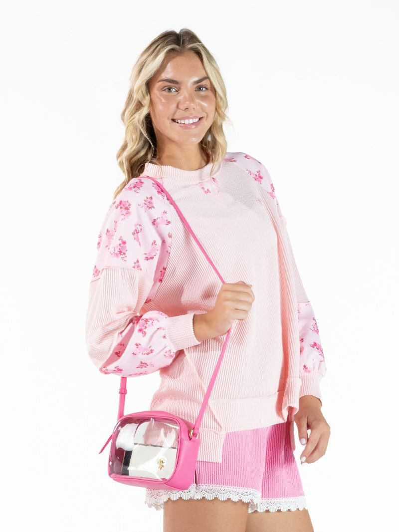 0126-BAG-LTHR-VGN-STDM-PINK - Simply Southern Outlet