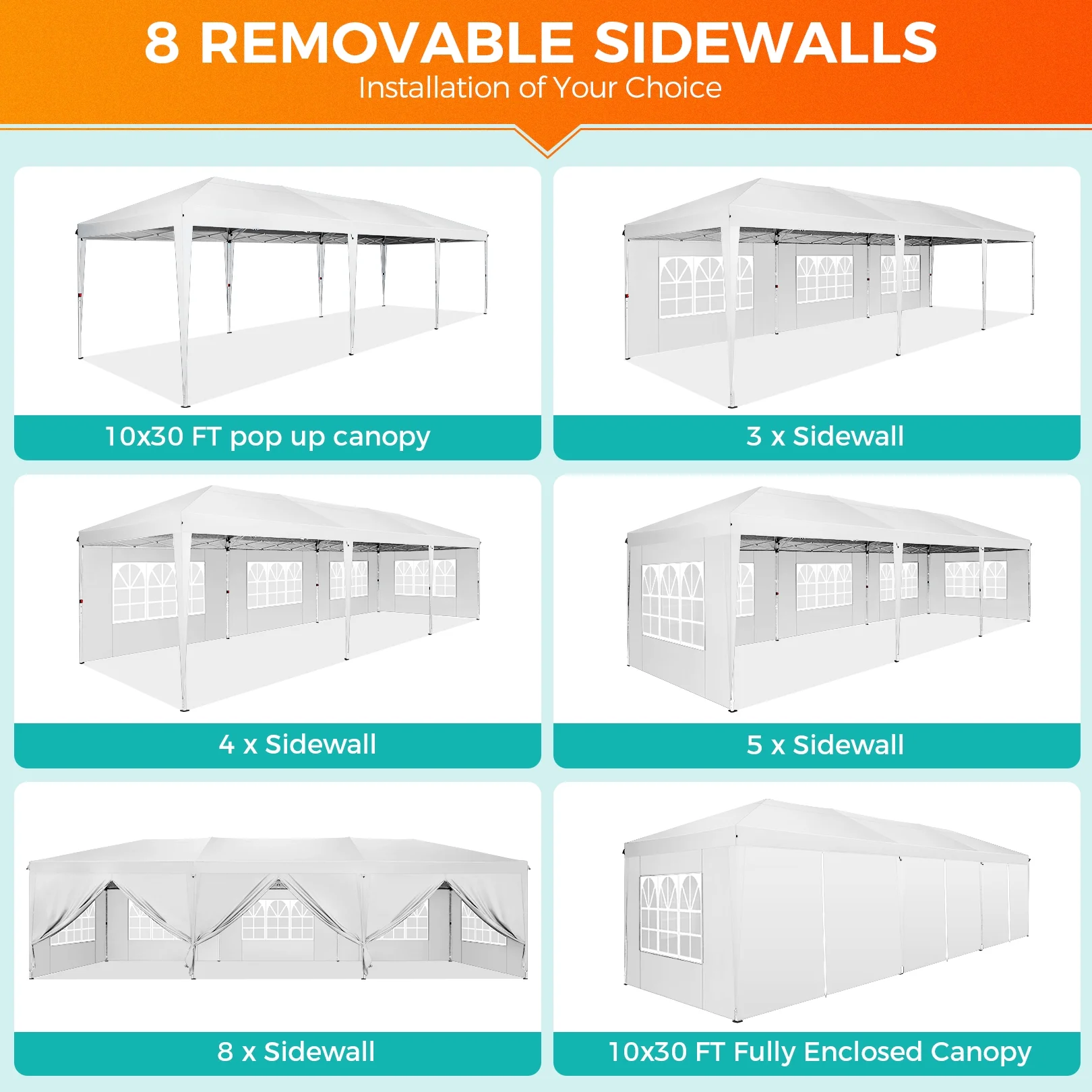 SANOPY 10'x10' EZ Pop Up Canopy Tent Outdoor Party Instant Shelter Portable Folding Beach Canopy with 4 Sandbag & Carrying Bag, Black - Image 36