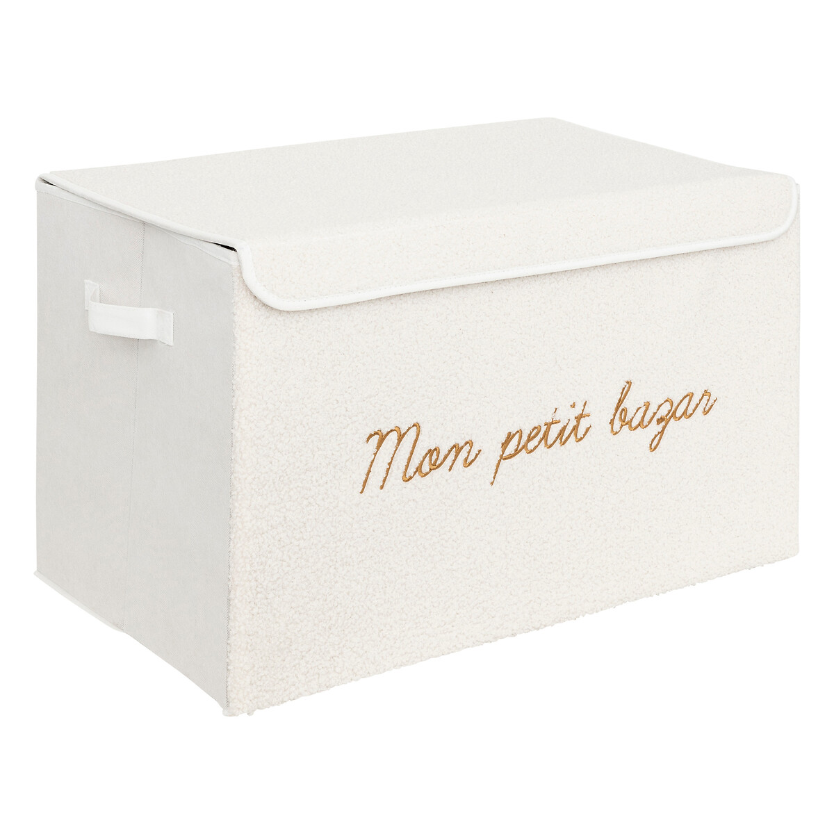 Children's storage box "Yuma" White terry, 36x57 cm